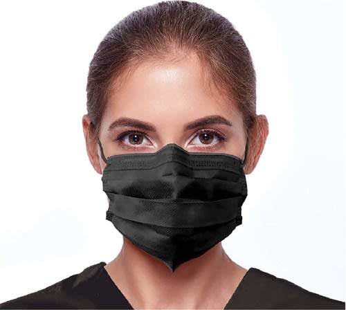 Black/White 3 Ply Surgical Face Mask - PSFM01B Image