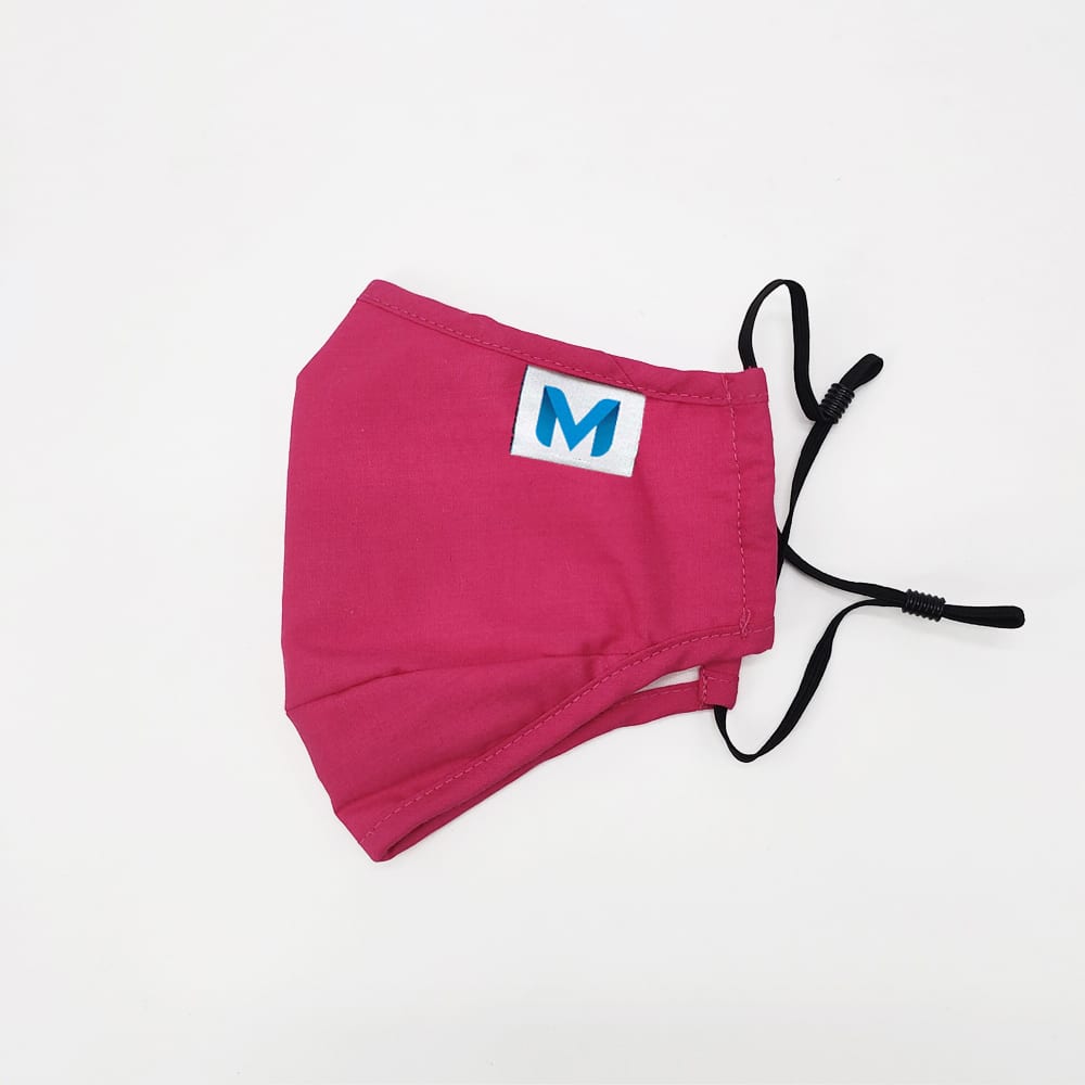 Kids Premium 3 Ply Cotton Mask With Woven Label - PSFM06 Image