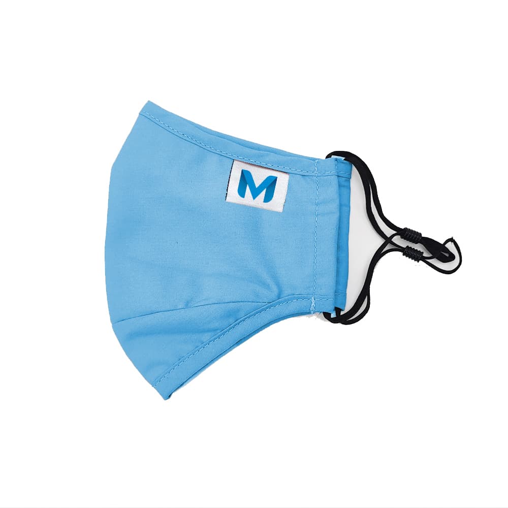 Kids Premium 3 Ply Cotton Mask With Woven Label - PSFM06 Image