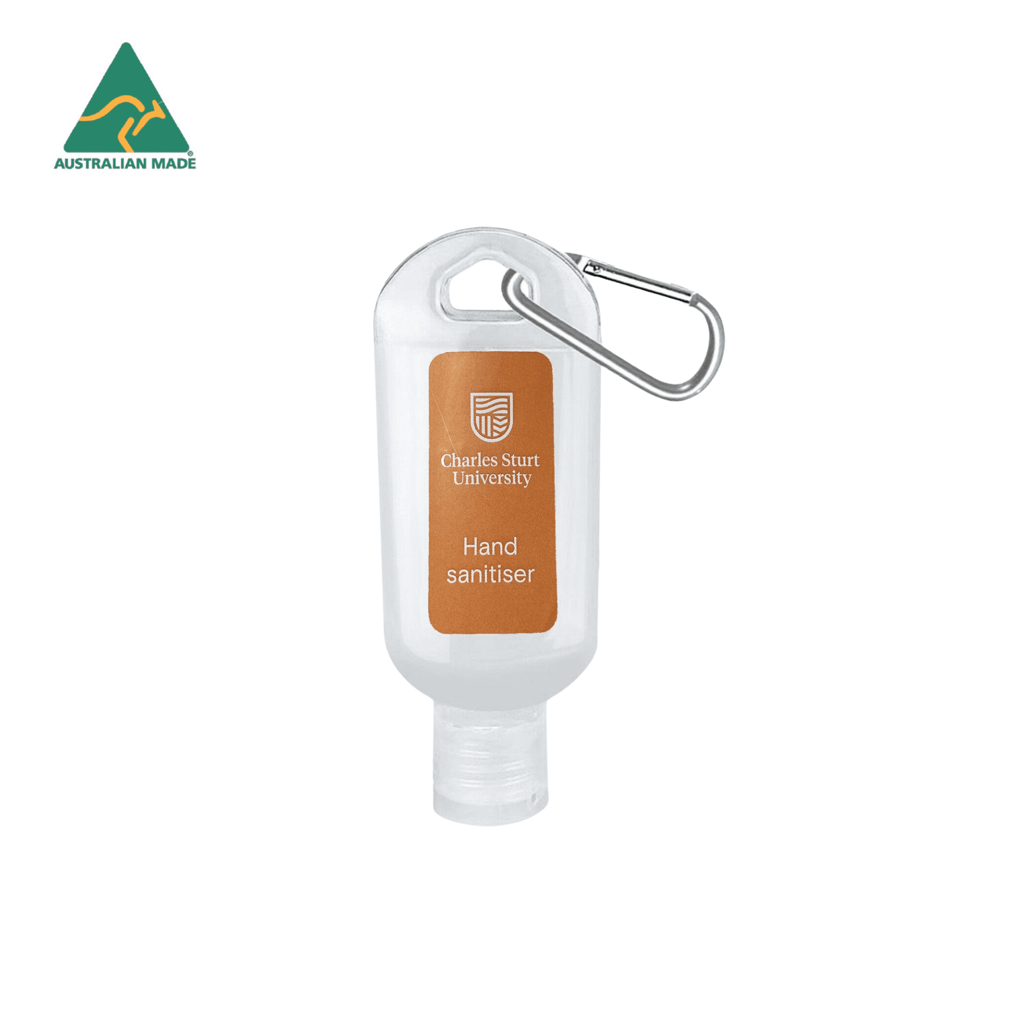 Hand Sanitiser With Carabiner 30Ml Made In Australia promotional product