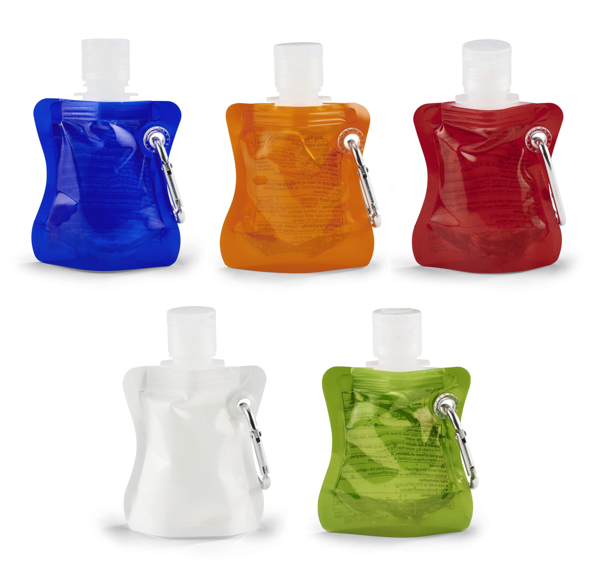 Soft Pack 30ml Hand Sanitiser With Carabiner Made In China