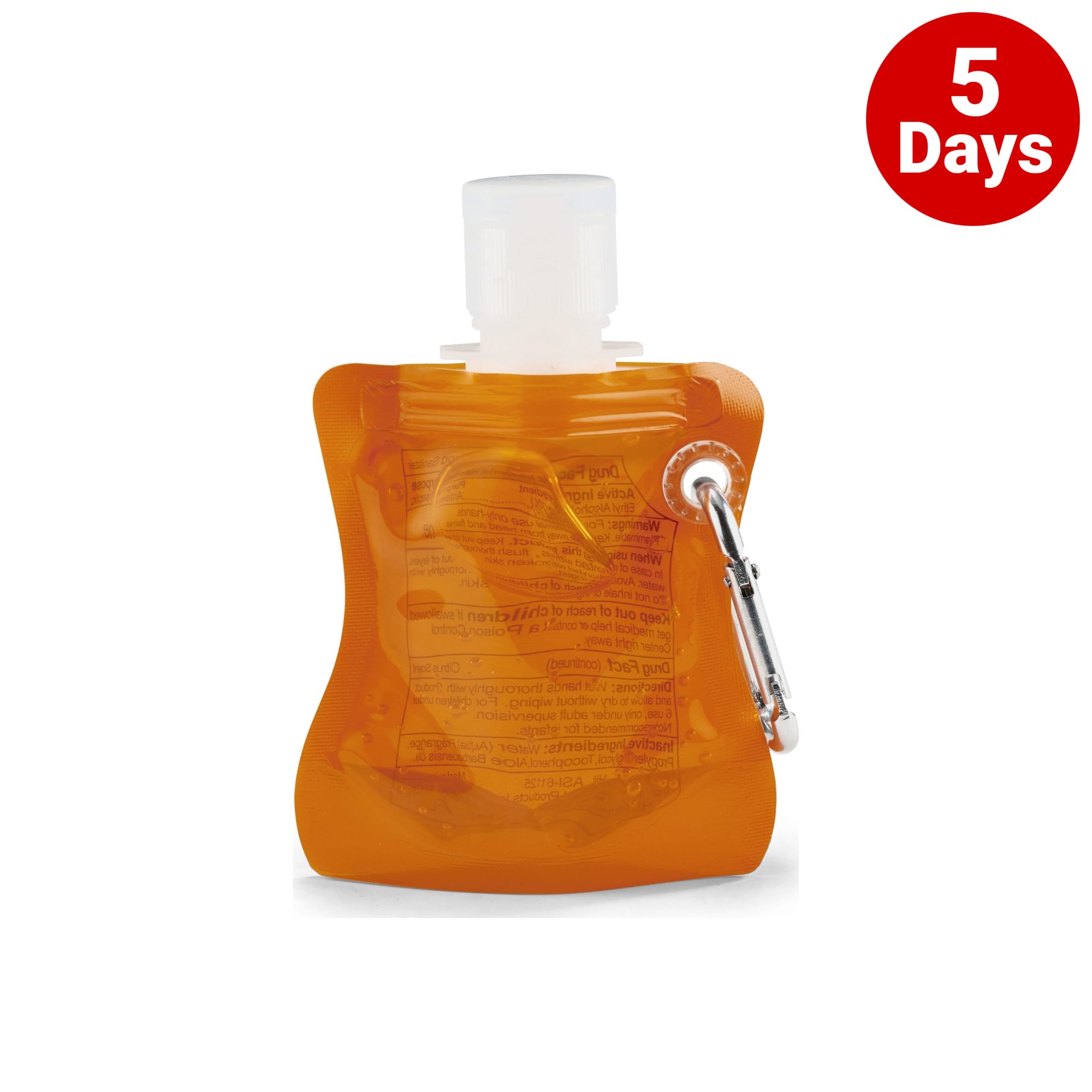 Soft Pack 30ml Hand Sanitiser With Carabiner Made In China - PSSPC30 Image
