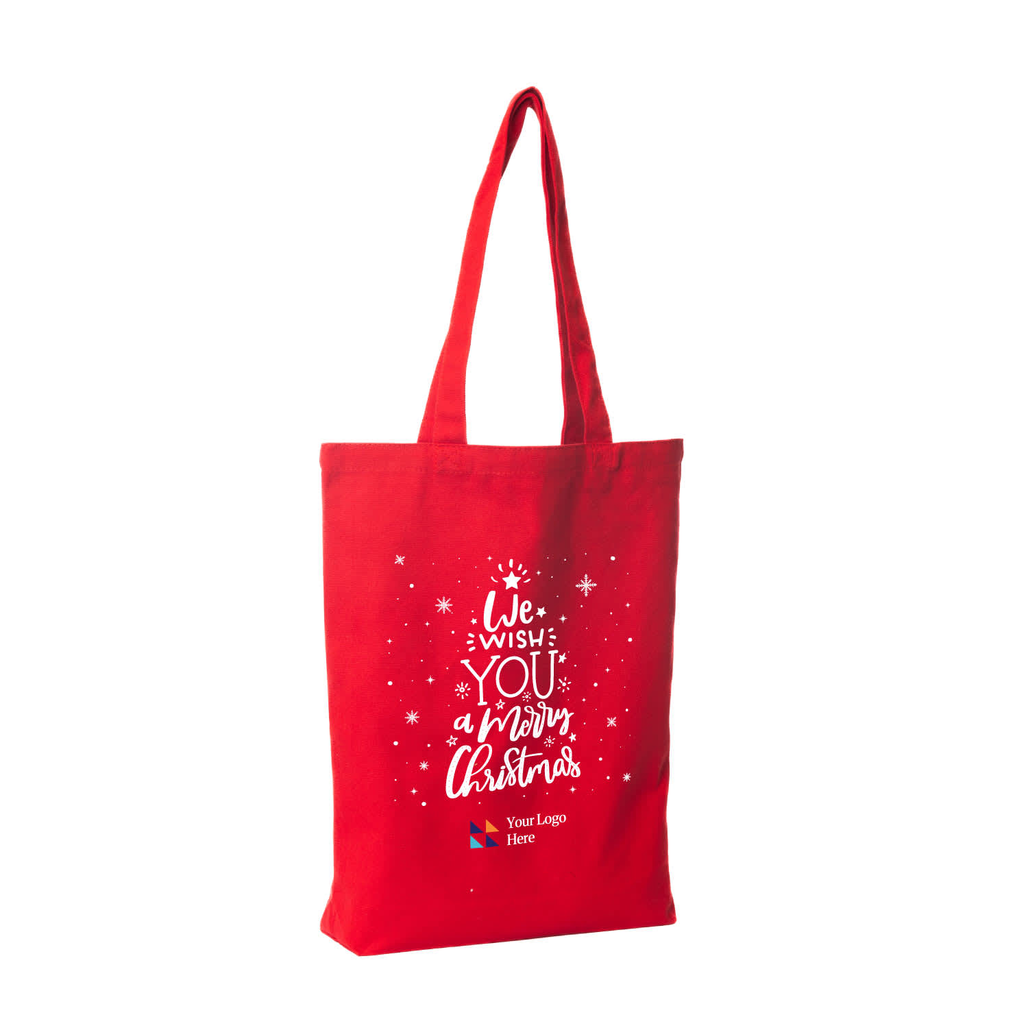 Christmas Red James Canvas Tote Bag promotional product