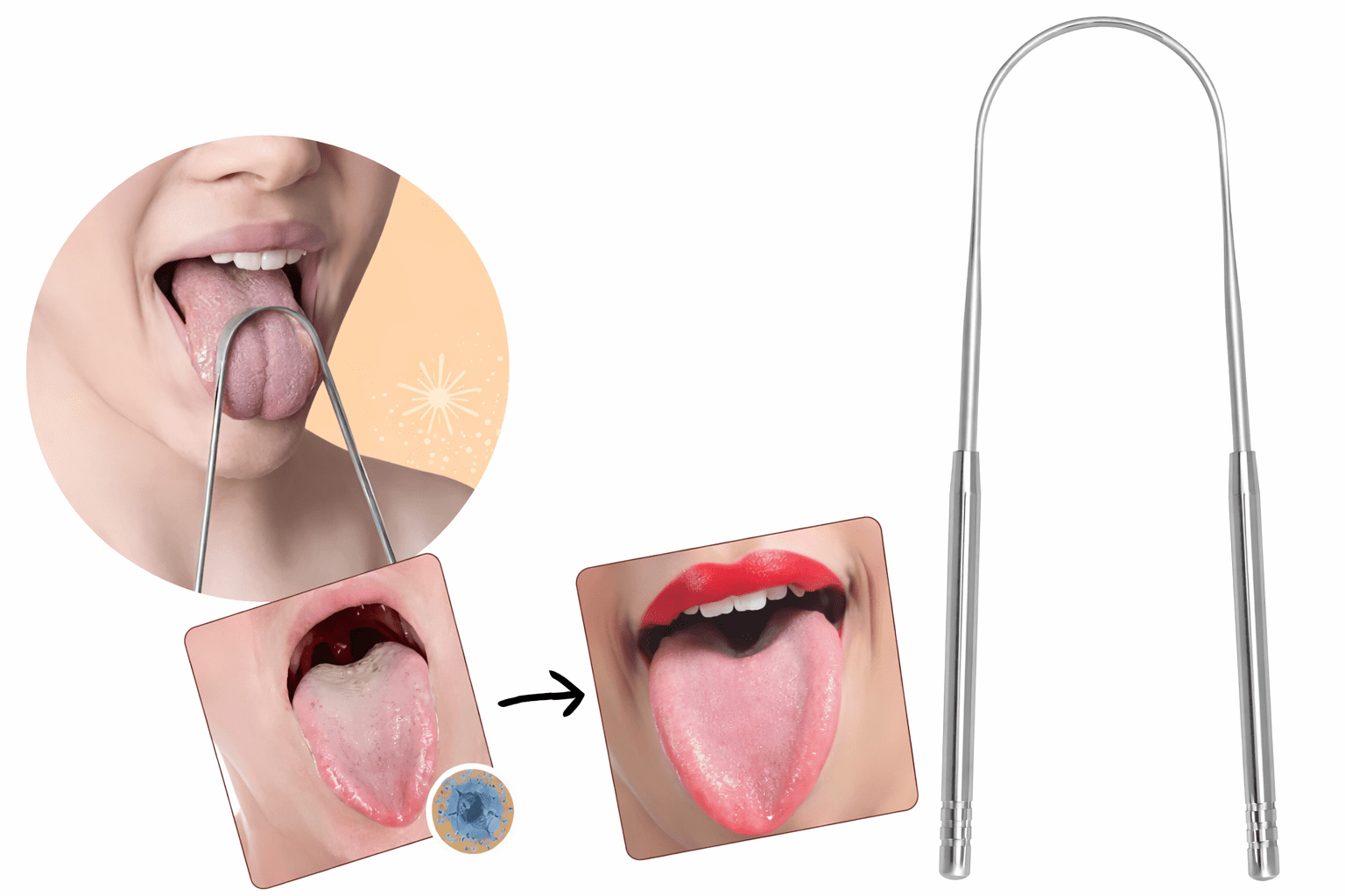 Stainless Steel Tongue Scraper