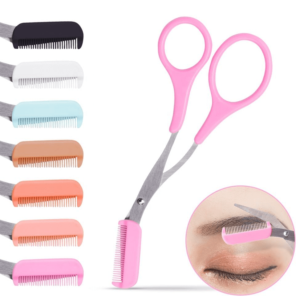 Eyebrow Trimming Scissors with Comb