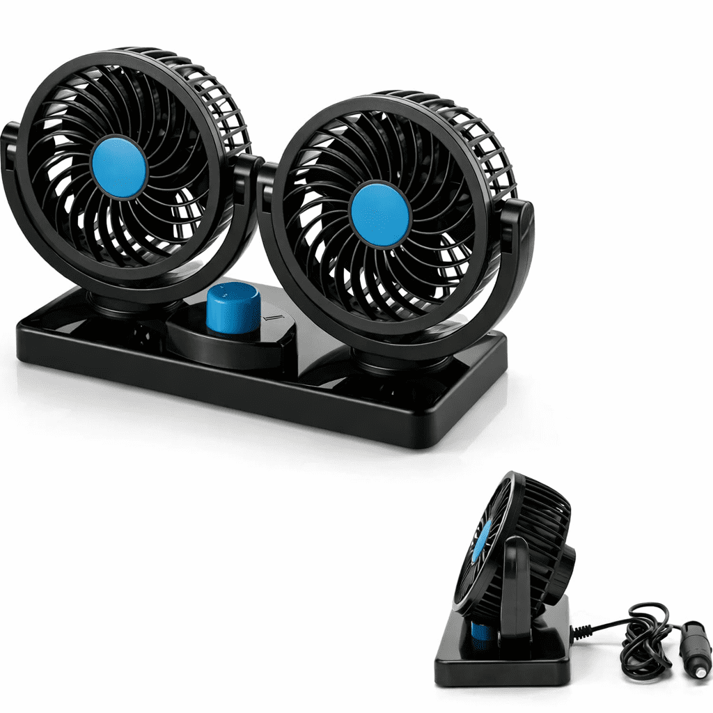 Dual Head Car Fan