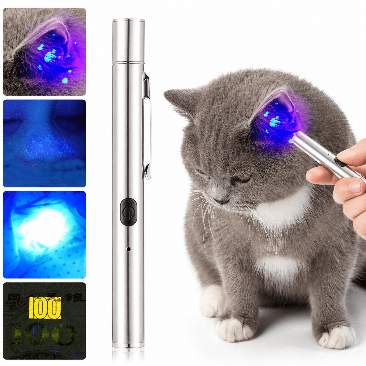 USB Rechargeable UV Flashlight Pen