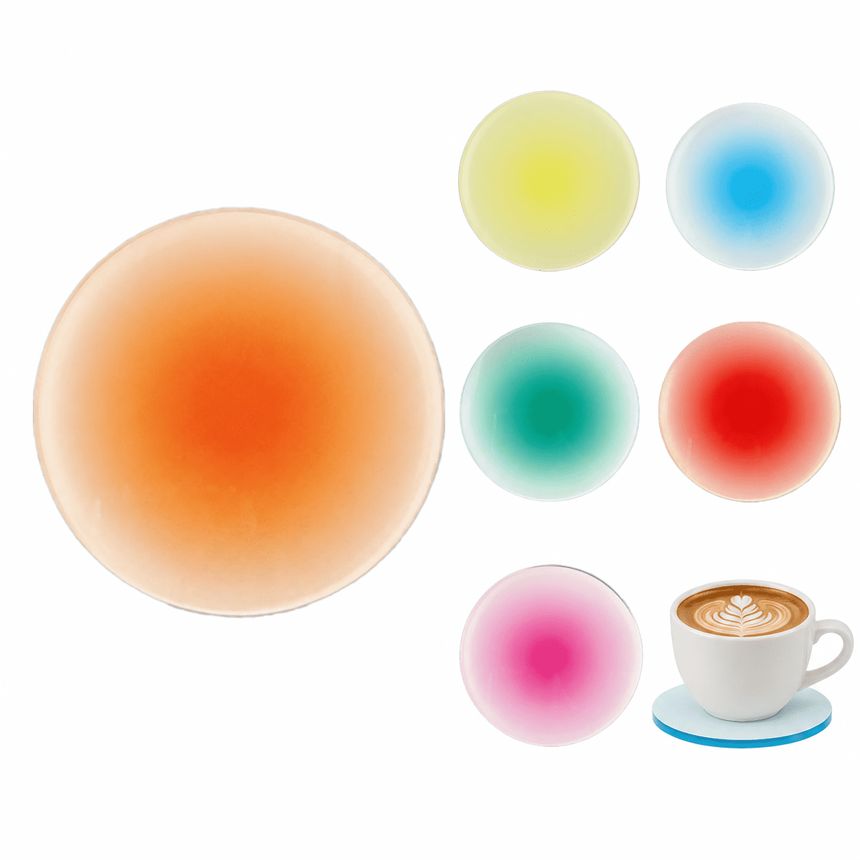 Gradient Acrylic Round Coaster