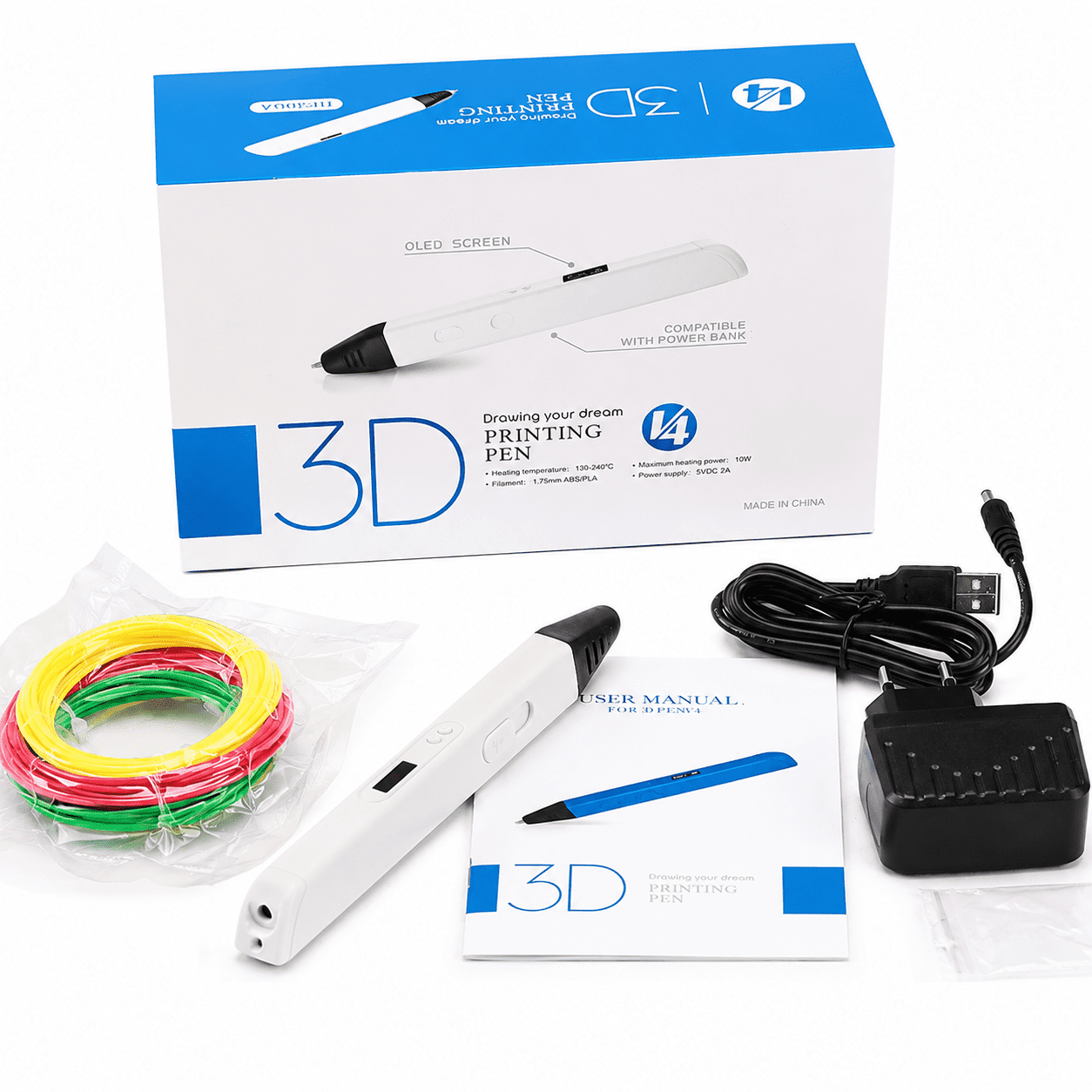 USB Rechargeable 3D Printing Pen
