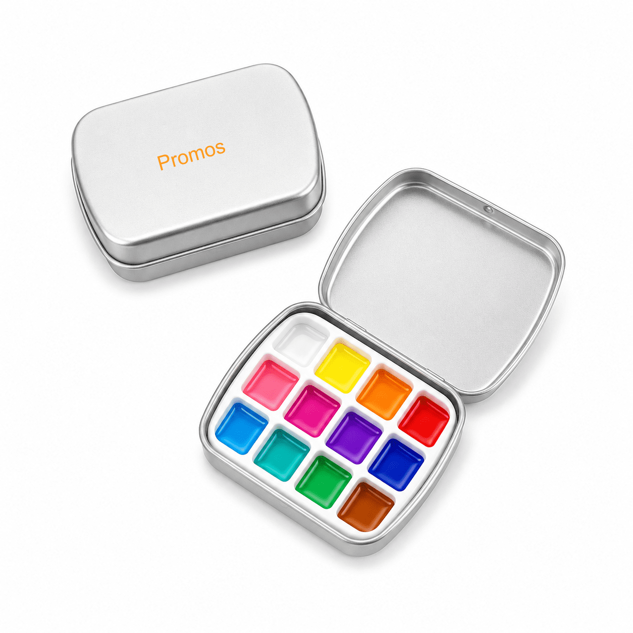 Portable Mini Watercolor Paint Storage Tin Box