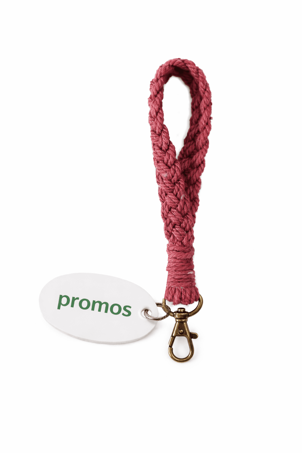 Braided Cotton Rope Wristlet Keychain