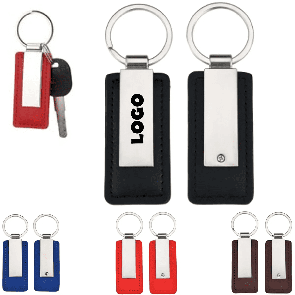 PU Leather Metal Key Tag