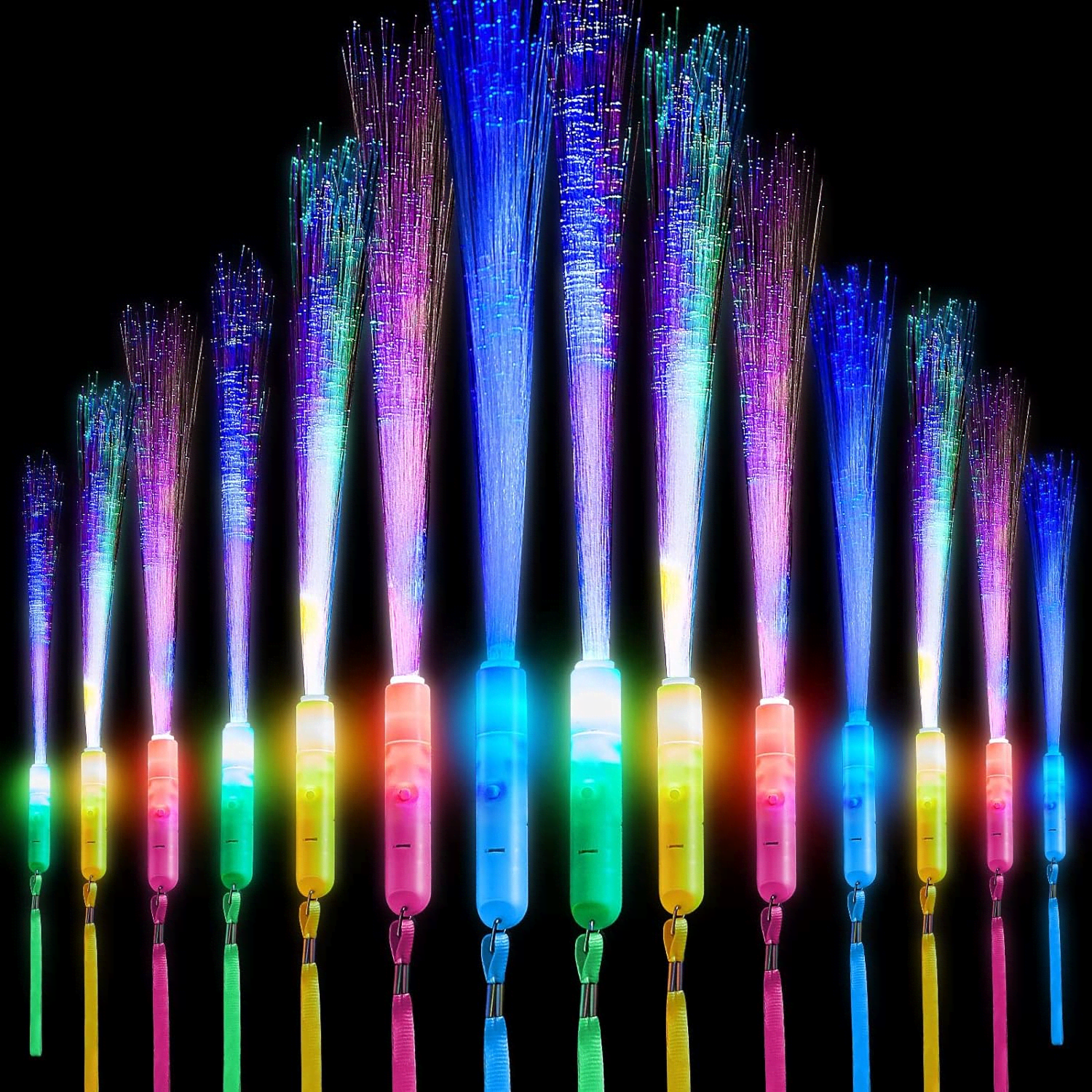 Glow LED Light Up Wands with Batteries