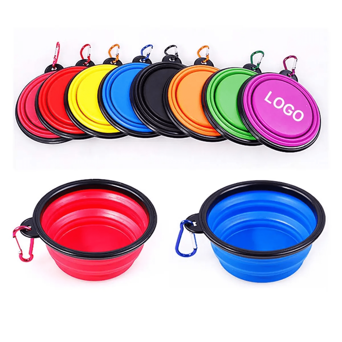 Collapsible Pet Bowl with Carabiner