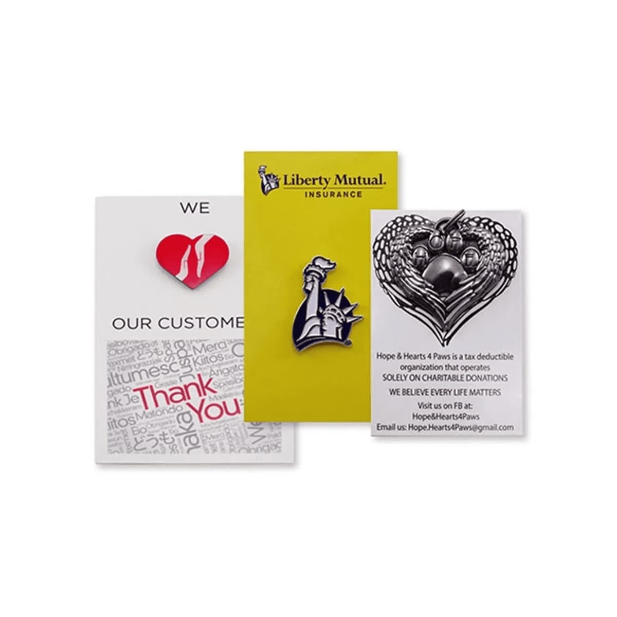 Lapel Pin with Paper Card
