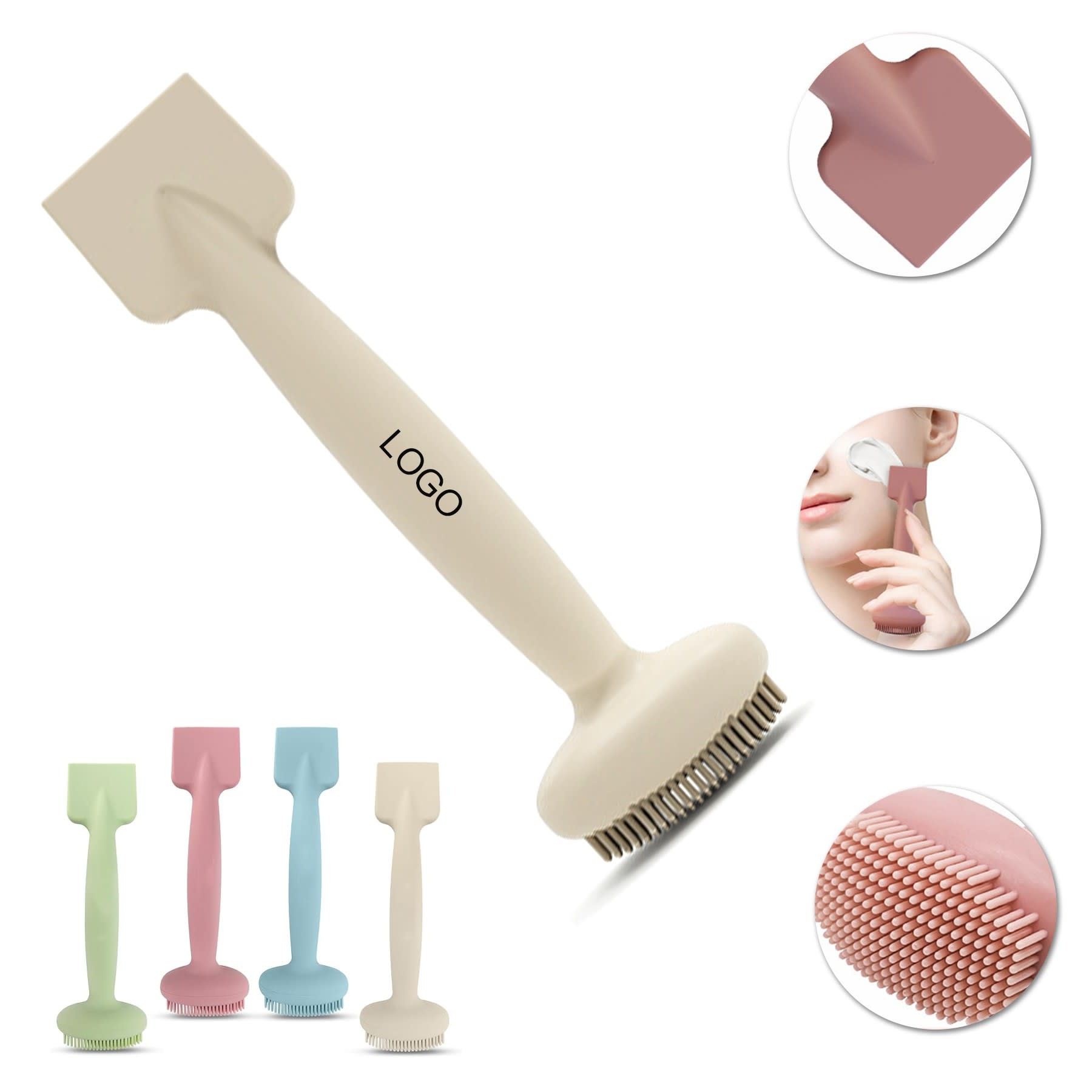 Double-Ended Silicone Face Mask Brush