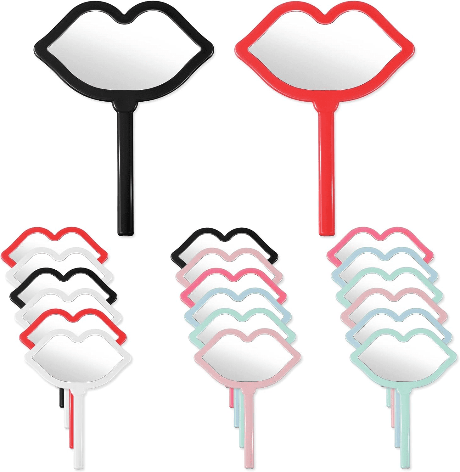 Lip Shaped Handle Mirror