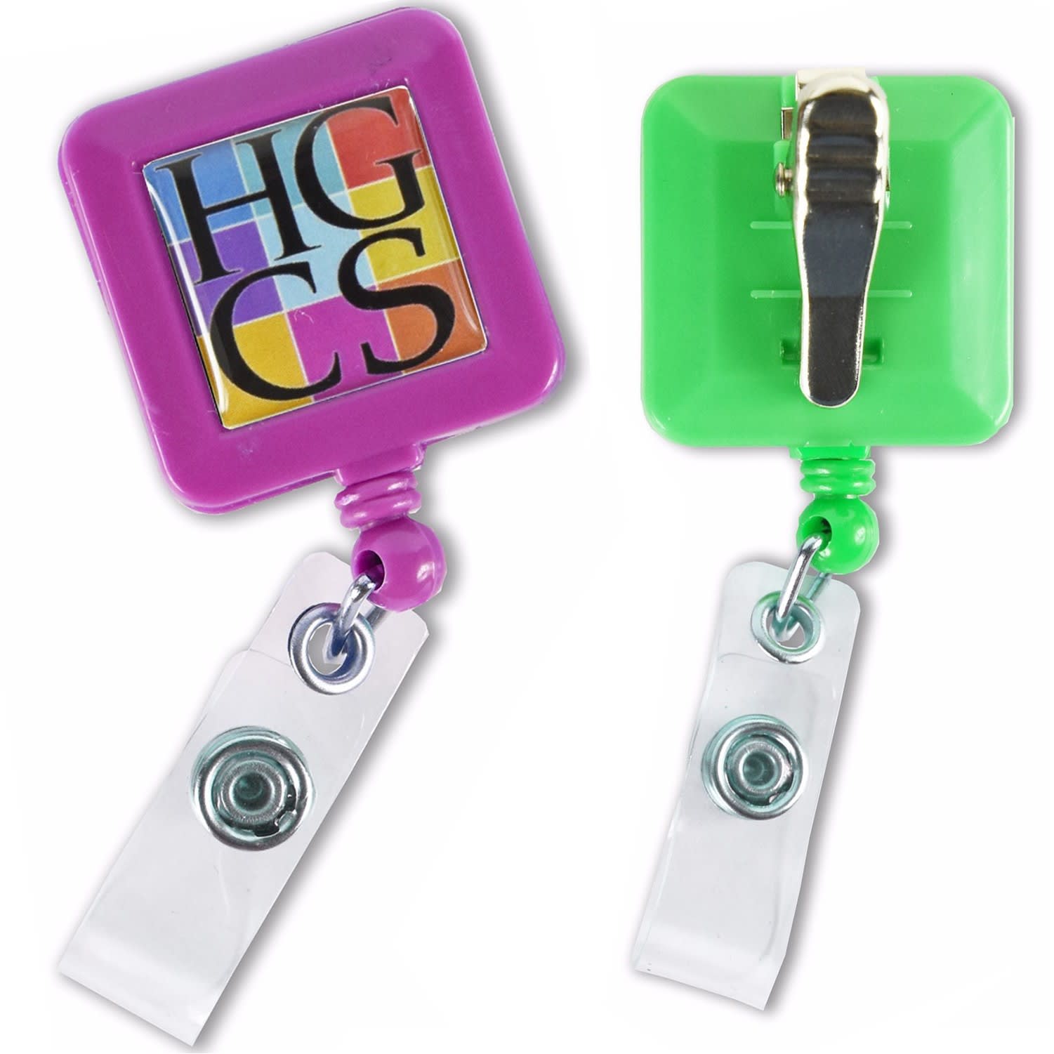 Square Retractable Badge Reel