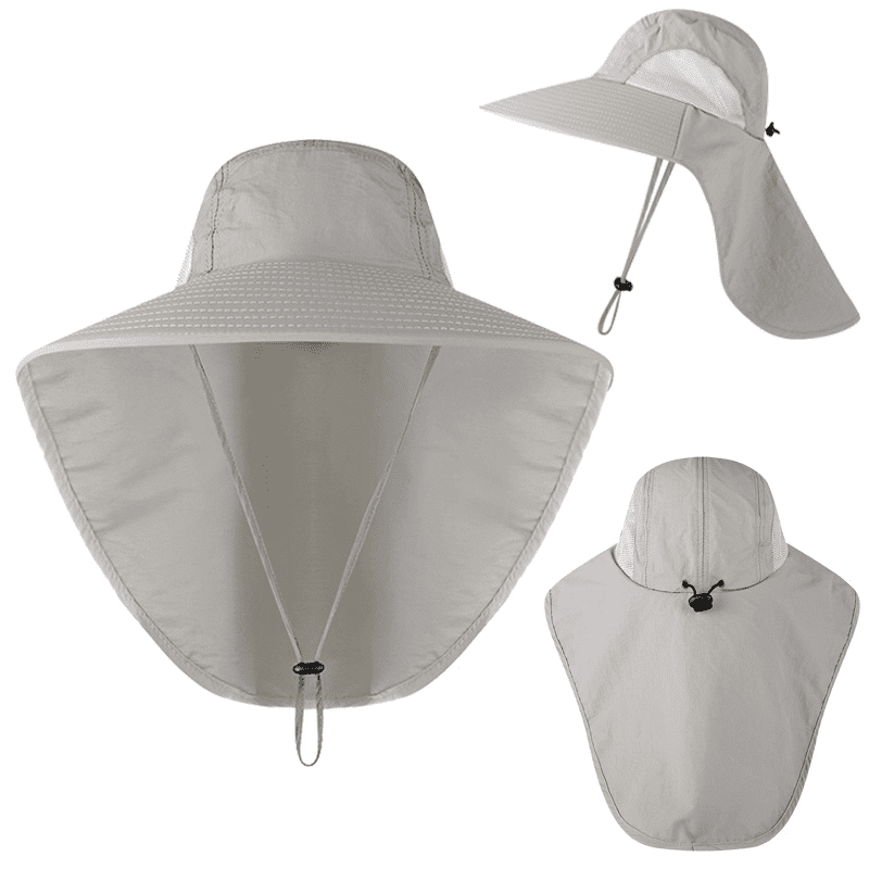 Wide Brim Bucket with Neck Flap