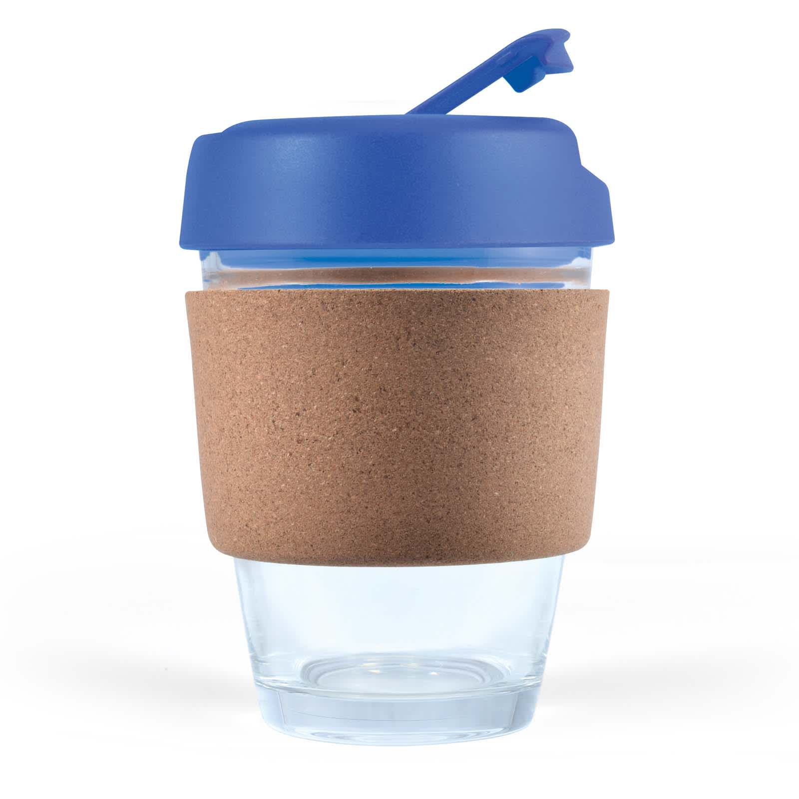 Vienna Coffee Cup with Cork Band – 320ml Reusable Borosilicate Glass Coffee Mug, Heat-Resistant, Customizable Lid and Flip Piece, Gift-Ready Kraft Box