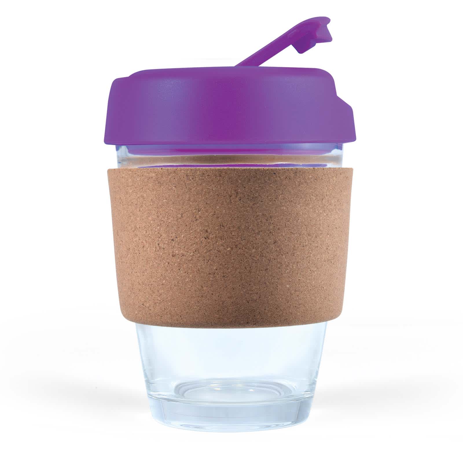 Vienna Coffee Cup with Cork Band – 320ml Reusable Borosilicate Glass Coffee Mug, Heat-Resistant, Customizable Lid and Flip Piece, Gift-Ready Kraft Box