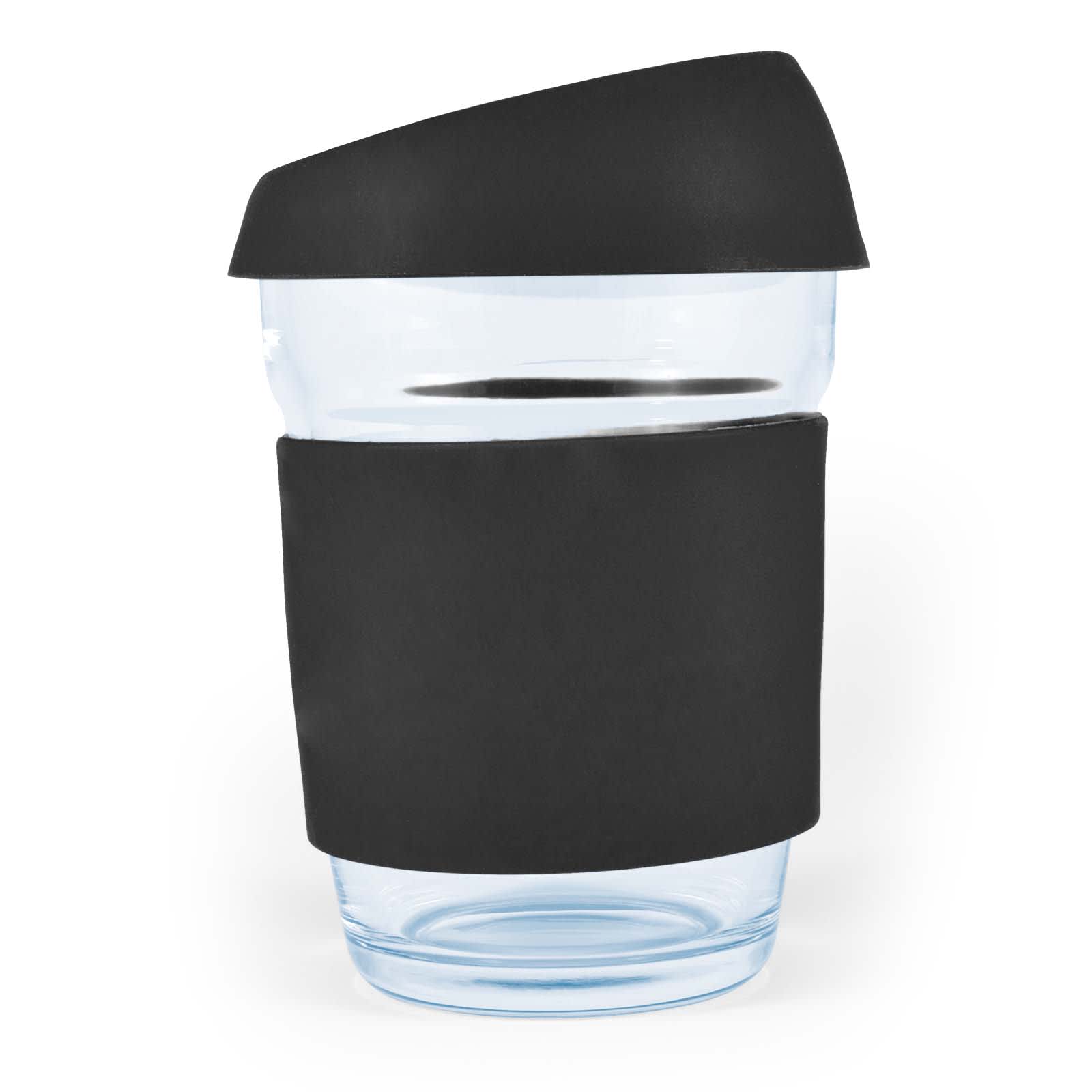 Vienna Coffee Cup with Silicone Lid – 320ml Reusable Borosilicate Glass Mug, Durable and Thermal Shock Resistant, Customizable Silicone Sleeve and Lid, Gift-Ready Kraft Box