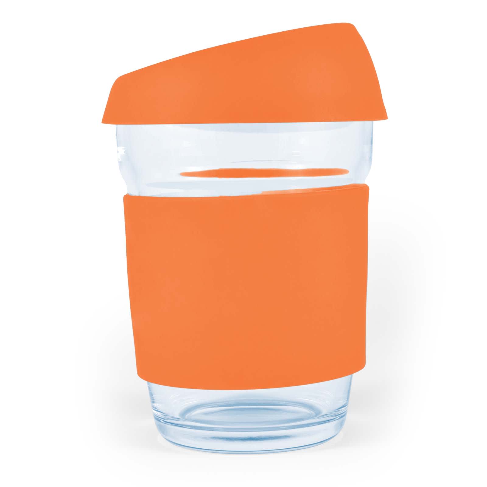 Vienna Coffee Cup with Silicone Lid – 320ml Reusable Borosilicate Glass Mug, Durable and Thermal Shock Resistant, Customizable Silicone Sleeve and Lid, Gift-Ready Kraft Box