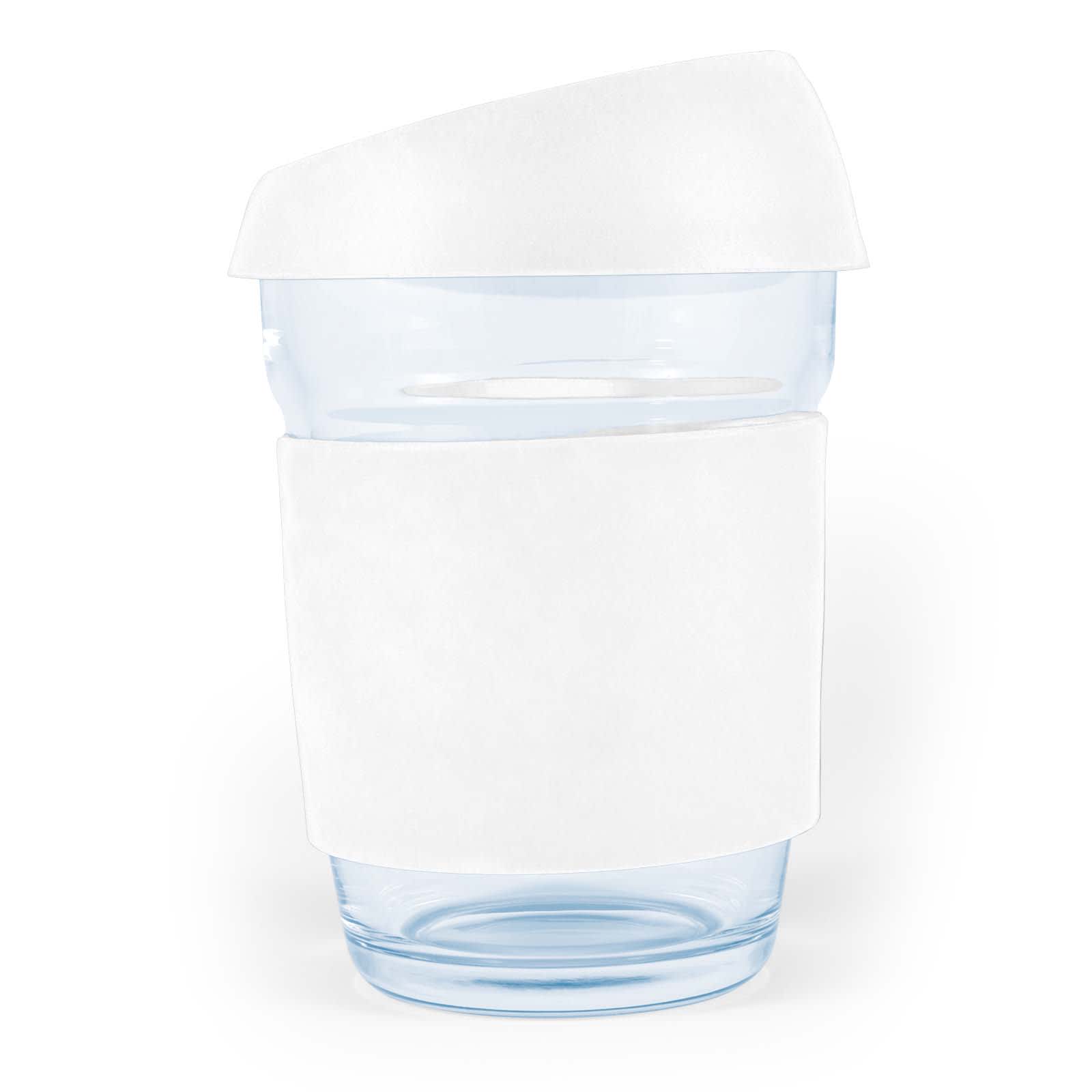 Vienna Coffee Cup with Silicone Lid – 320ml Reusable Borosilicate Glass Mug, Durable and Thermal Shock Resistant, Customizable Silicone Sleeve and Lid, Gift-Ready Kraft Box
