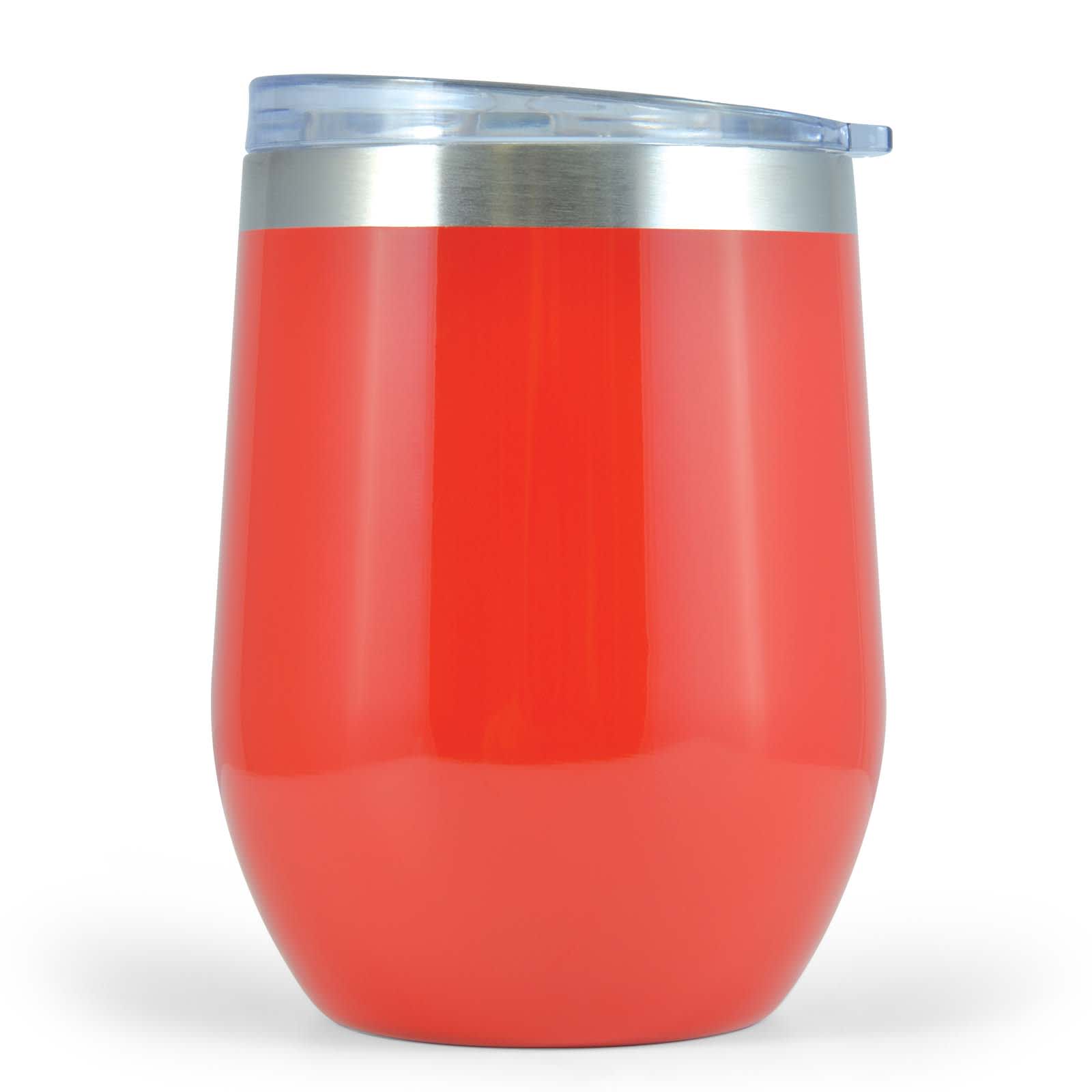 Cascade Coffee Cup – 320ml Double-Wall Vacuum Insulated Mug with Push Seal Lid, Splash-Proof Cover, BPA-Free Stainless Steel, Keeps Beverages Hot or Cold for 3 Hours, Custom Gloss Colours