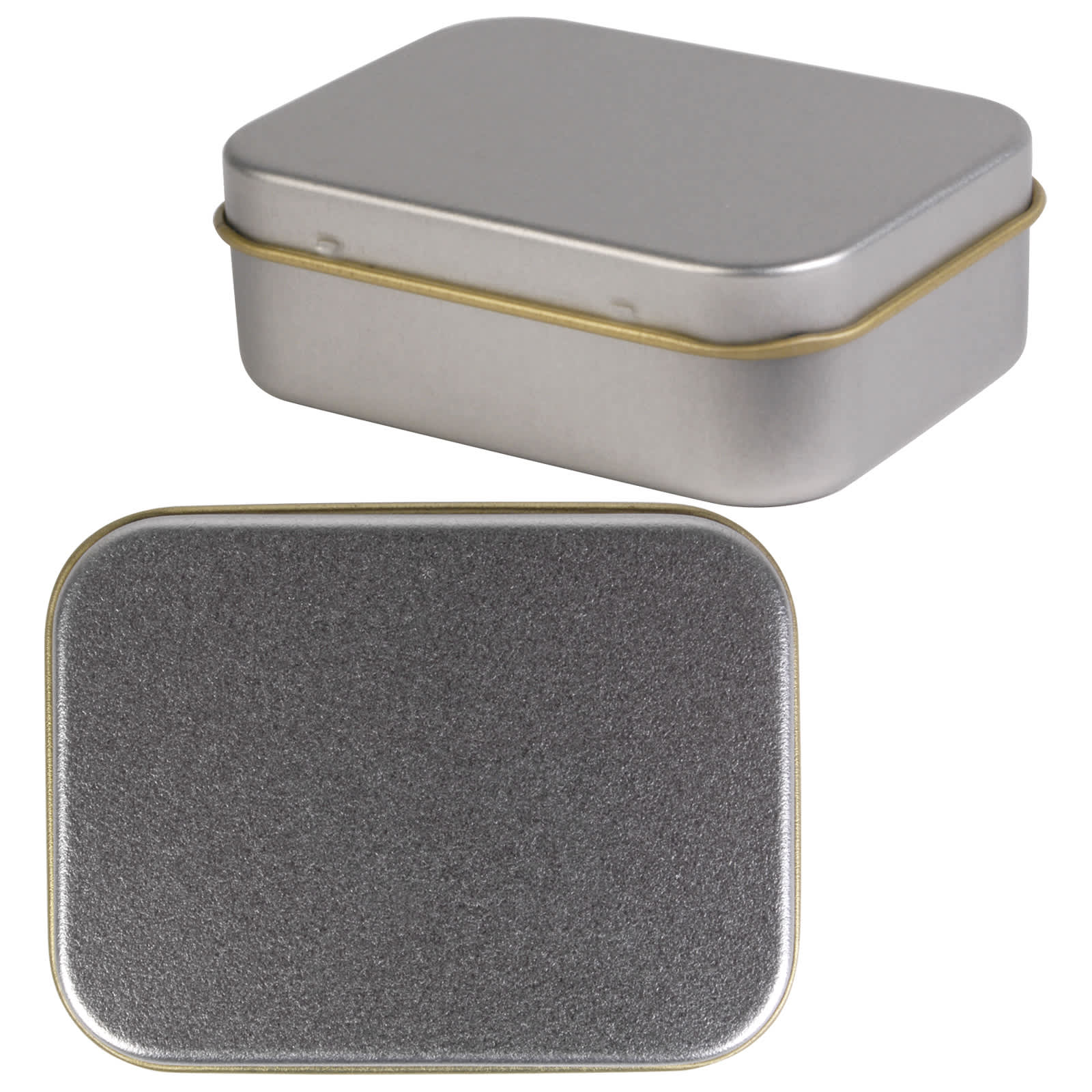 Silver Rectangular Tin - LL321 Image Silver