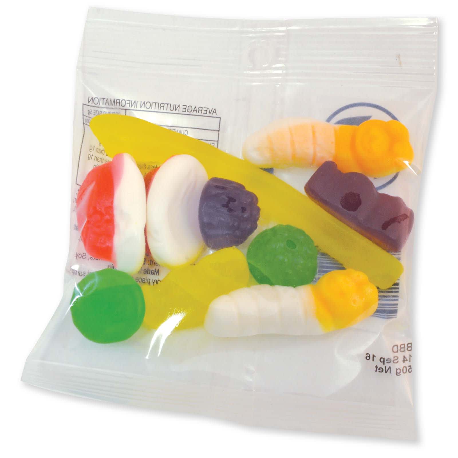 Assorted Jelly Party Mix in 50 Gram Cello Bag - LL420 Image Clear/Assorted