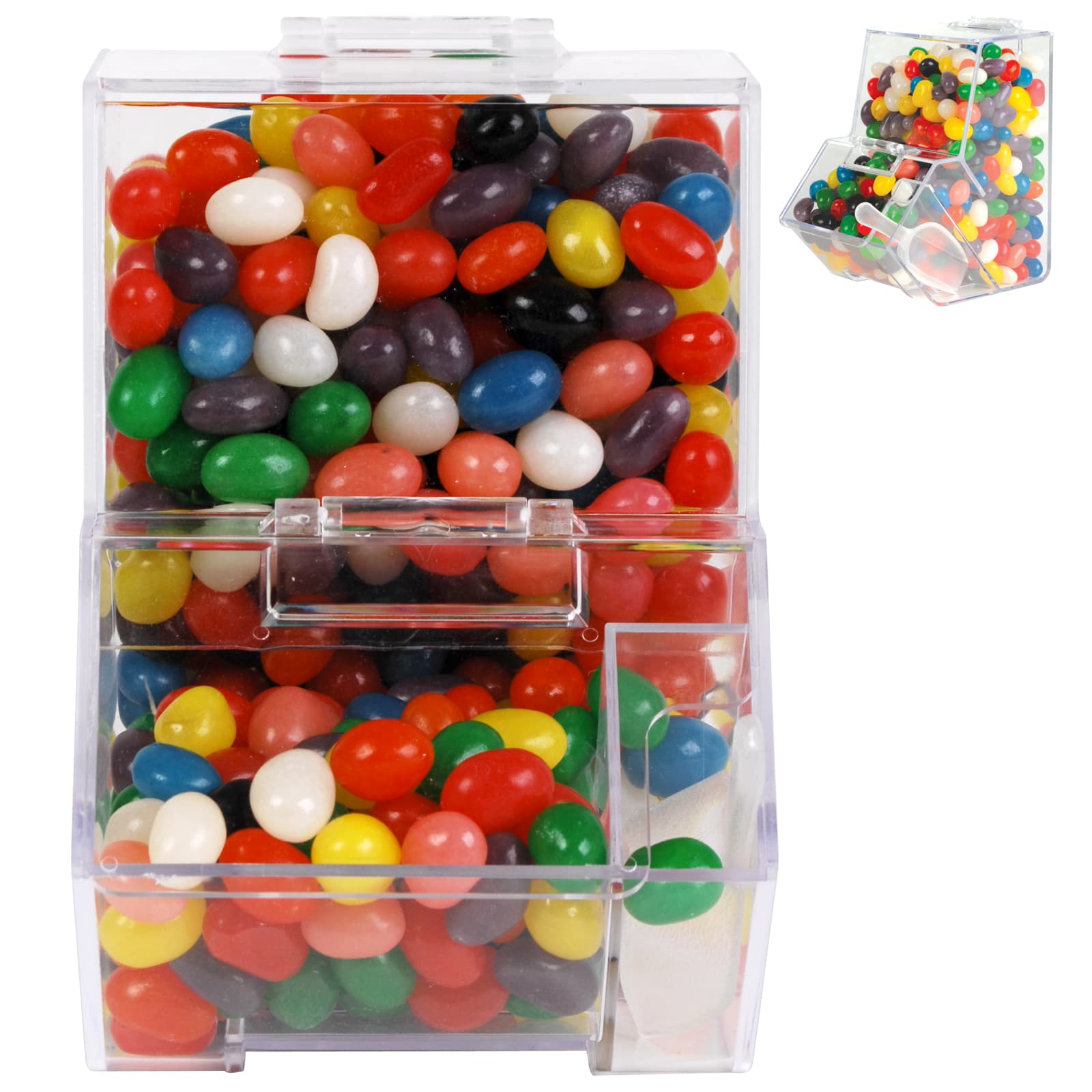 Assorted Colour Mini Jelly Beans in Dispenser - LL4871 Image Clear/Assorted