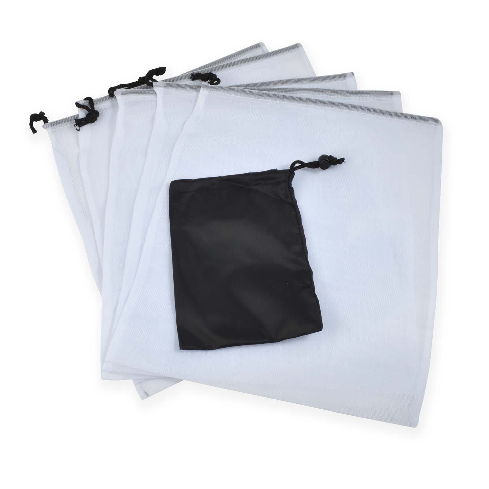 Harvest Produce Bags in Pouch - LL517 Image Black/White