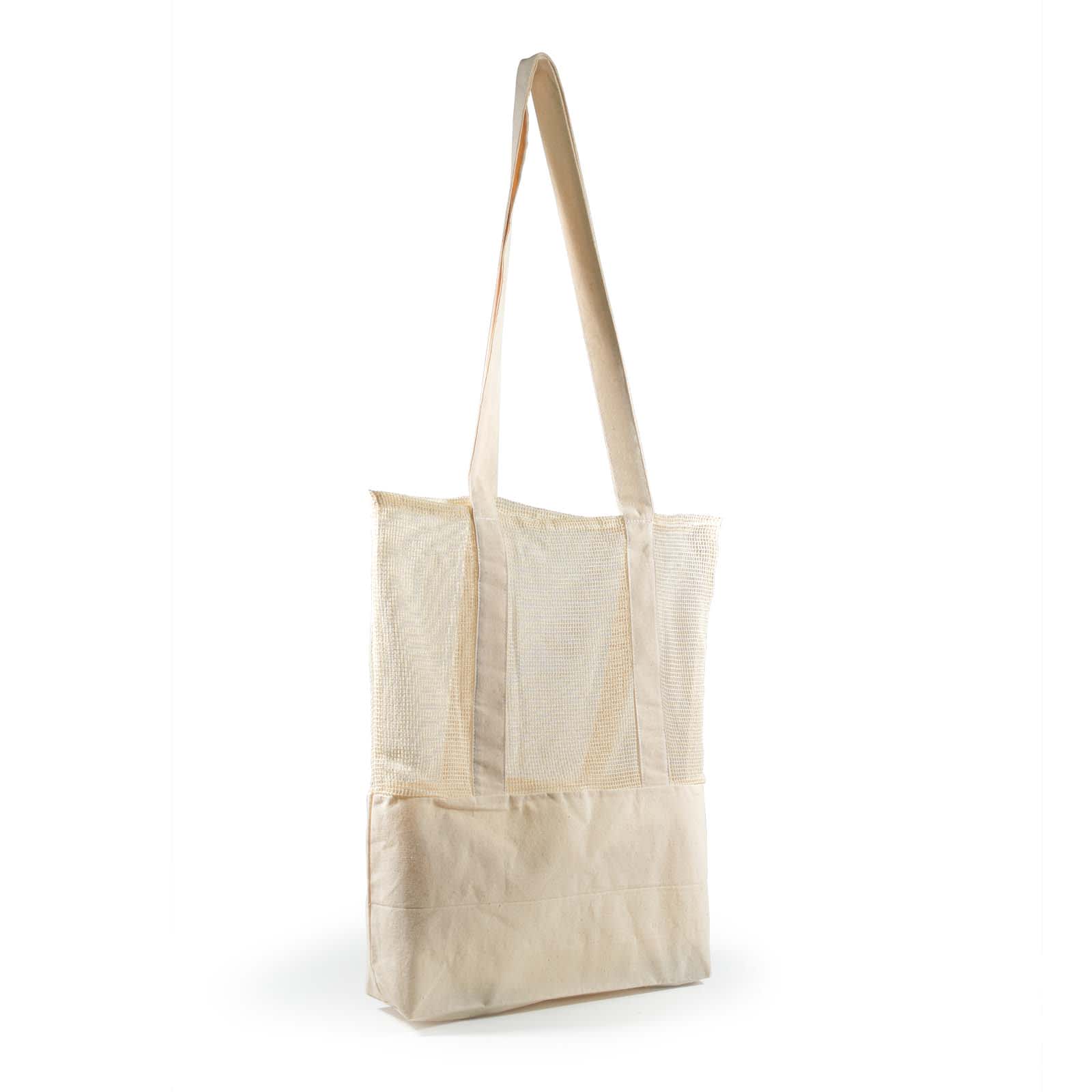 Scoot Calico / Mesh Tote Bag - LL528 Image Natural