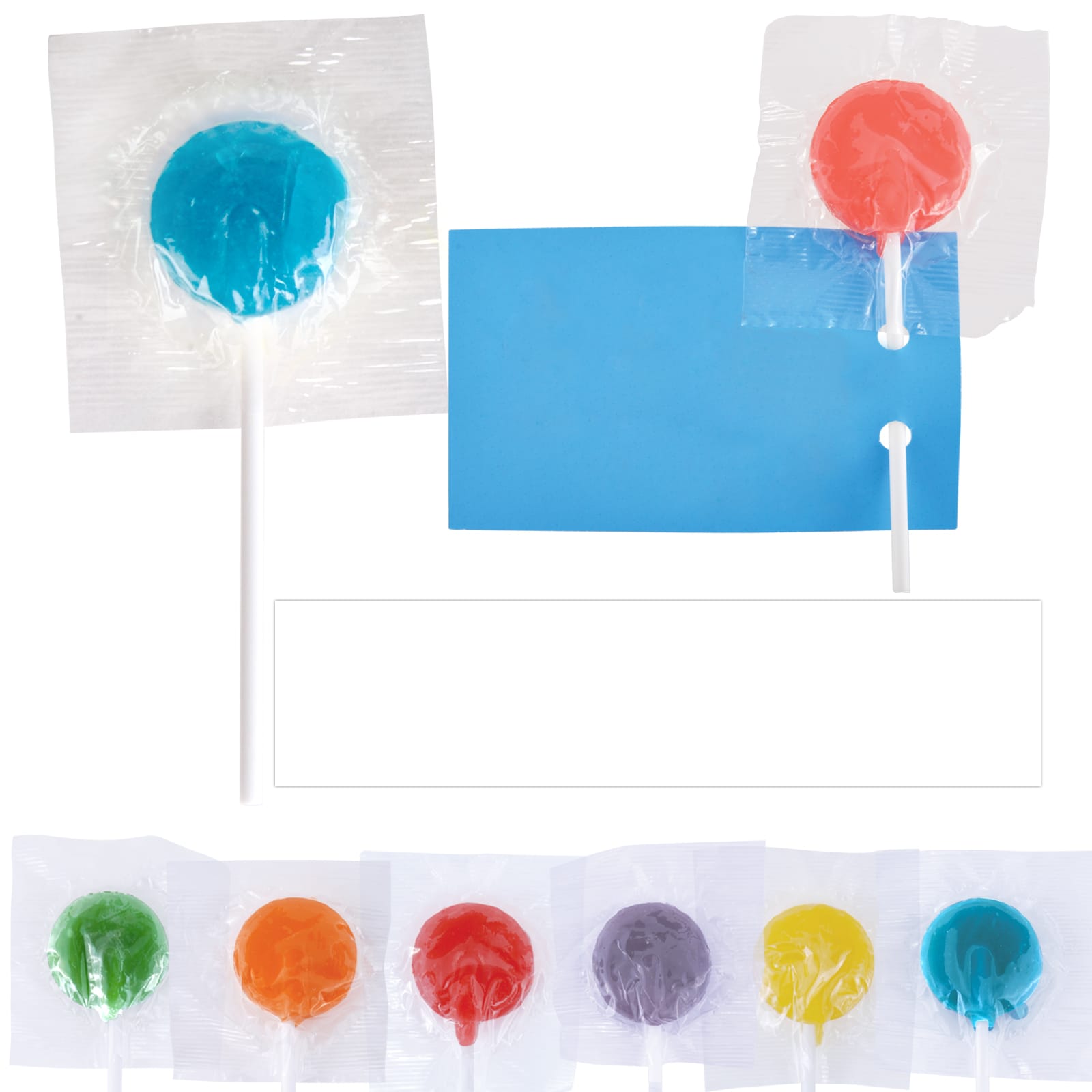 Assorted Colour Lollipops - LL555 Image Assorted