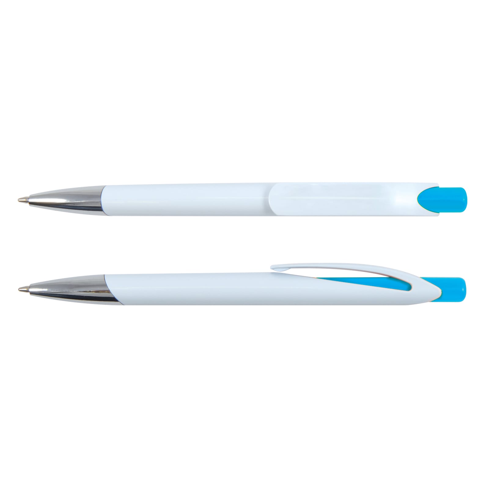 Falcon Pen – Stylish White Barrel Push-Button Ballpoint Pen with Large Clip, Smooth Writing Experience, 2.1km Writing Distance – Available in 10 Vibrant Colours