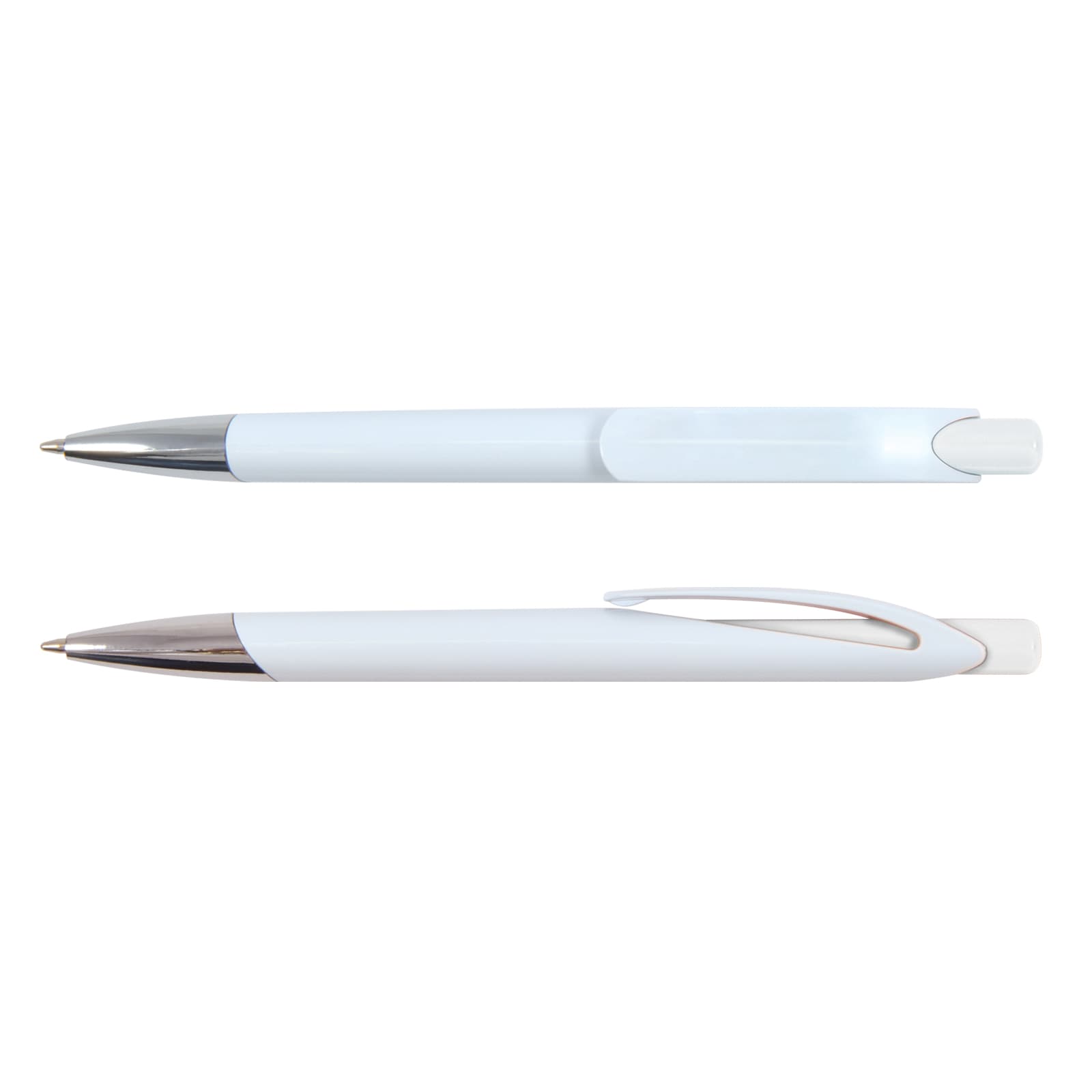 Falcon Pen – Stylish White Barrel Push-Button Ballpoint Pen with Large Clip, Smooth Writing Experience, 2.1km Writing Distance – Available in 10 Vibrant Colours