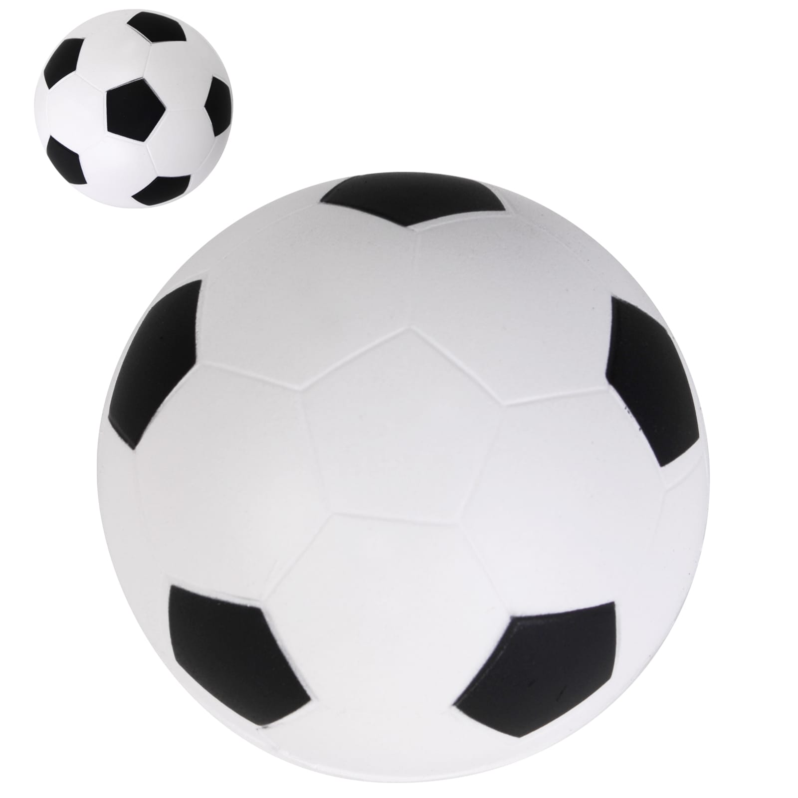 Soccer Ball Stress Reliever - LL785 Image White/Black