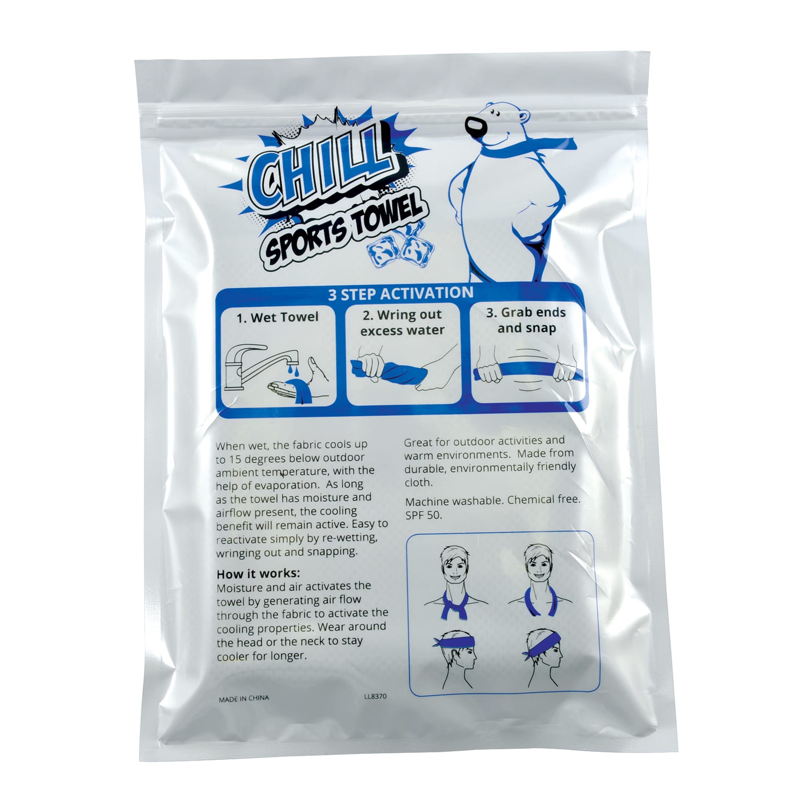 Chill Cooling Towel in Pouch - LL8370 Image