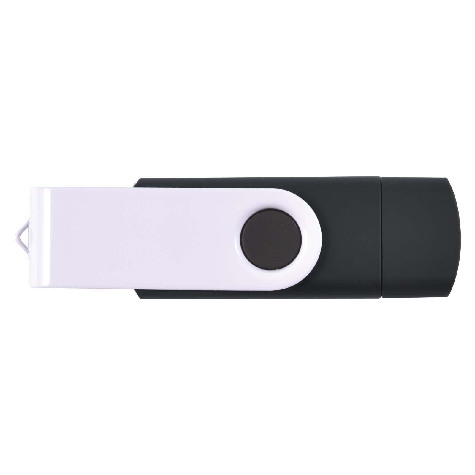Swivel USB Flash Drive Dual 8GB - LL9607 Image White
