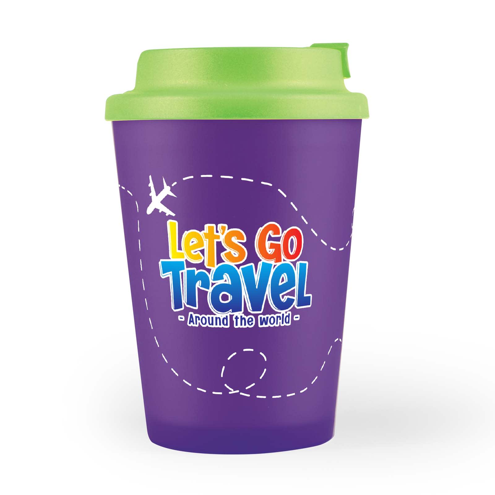 Aroma Coffee Cup with Comfort Lid – 350ml Double-Walled Travel Mug for Hot and Cold Beverages, BPA-Free, Microwave Safe, Customizable Colours