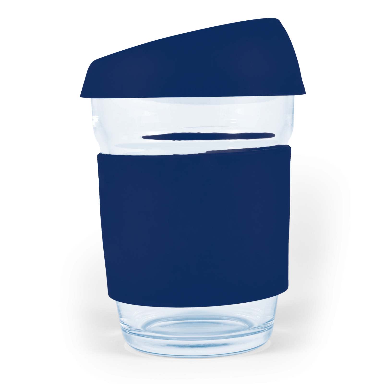 Vienna Coffee Cup with Silicone Lid – 320ml Reusable Borosilicate Glass Mug, Durable and Thermal Shock Resistant, Customizable Silicone Sleeve and Lid, Gift-Ready Kraft Box