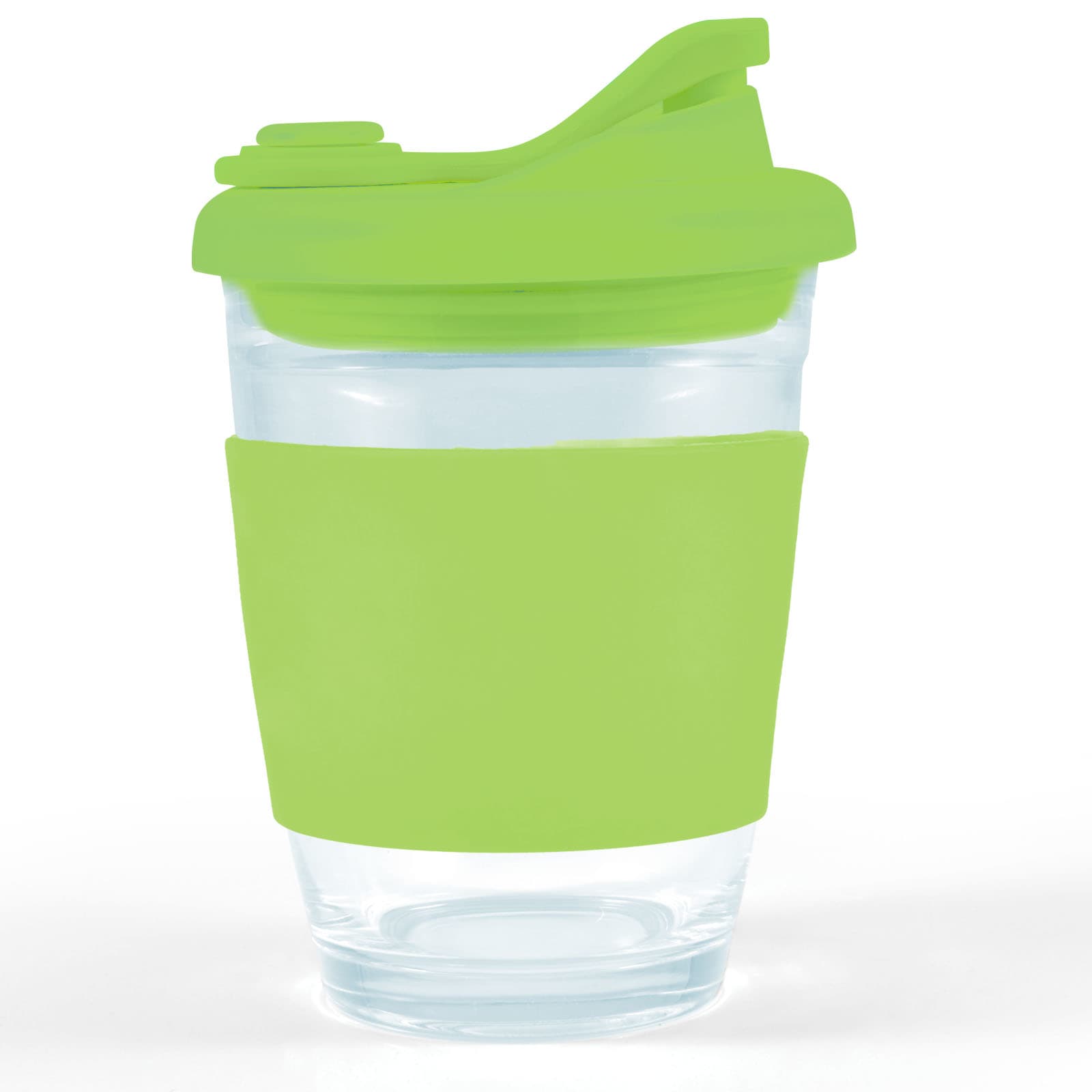 Vienna Coffee Cup with Snap Lid – 320ml Reusable Borosilicate Glass Mug, Durable and Thermal Shock Resistant, Customizable Silicone Sleeve and Snap Piece, Gift Box Included