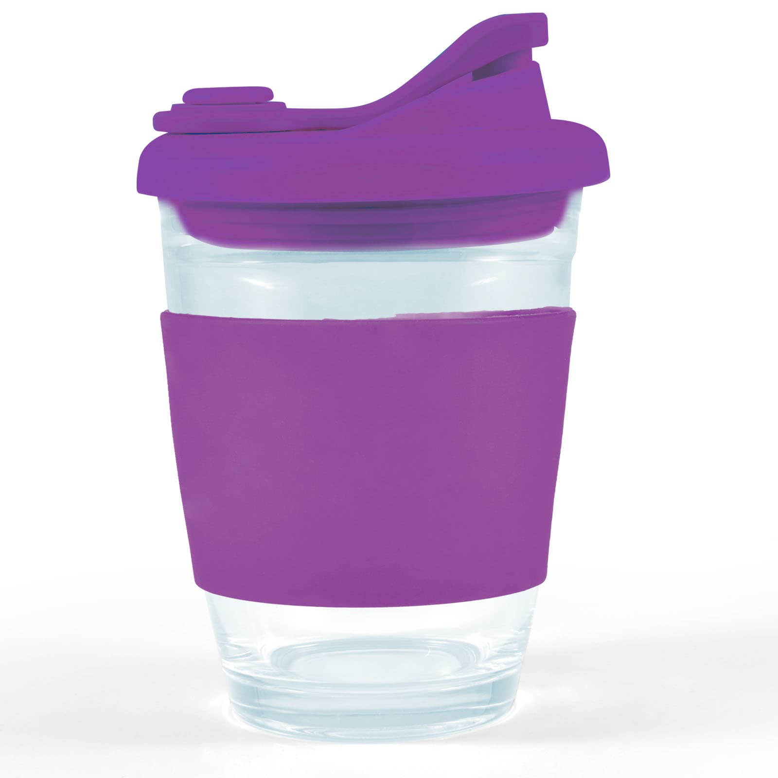 Vienna Coffee Cup with Snap Lid – 320ml Reusable Borosilicate Glass Mug, Durable and Thermal Shock Resistant, Customizable Silicone Sleeve and Snap Piece, Gift Box Included