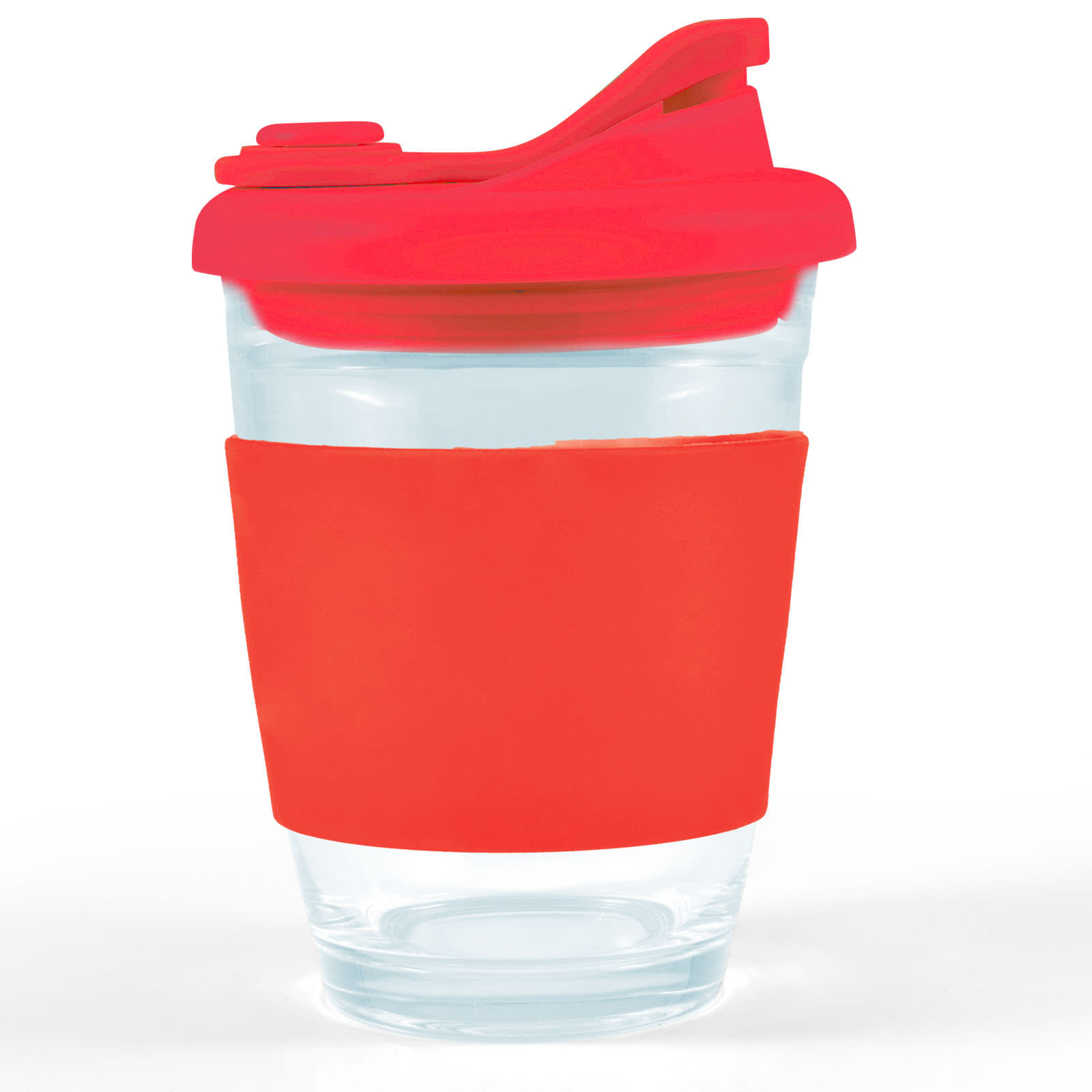 Vienna Coffee Cup with Snap Lid – 320ml Reusable Borosilicate Glass Mug, Durable and Thermal Shock Resistant, Customizable Silicone Sleeve and Snap Piece, Gift Box Included