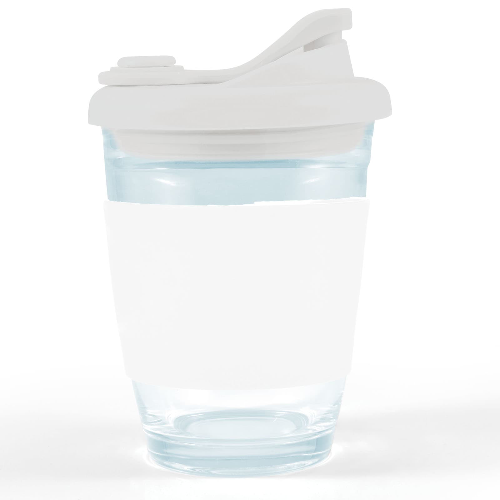 Vienna Coffee Cup with Snap Lid – 320ml Reusable Borosilicate Glass Mug, Durable and Thermal Shock Resistant, Customizable Silicone Sleeve and Snap Piece, Gift Box Included