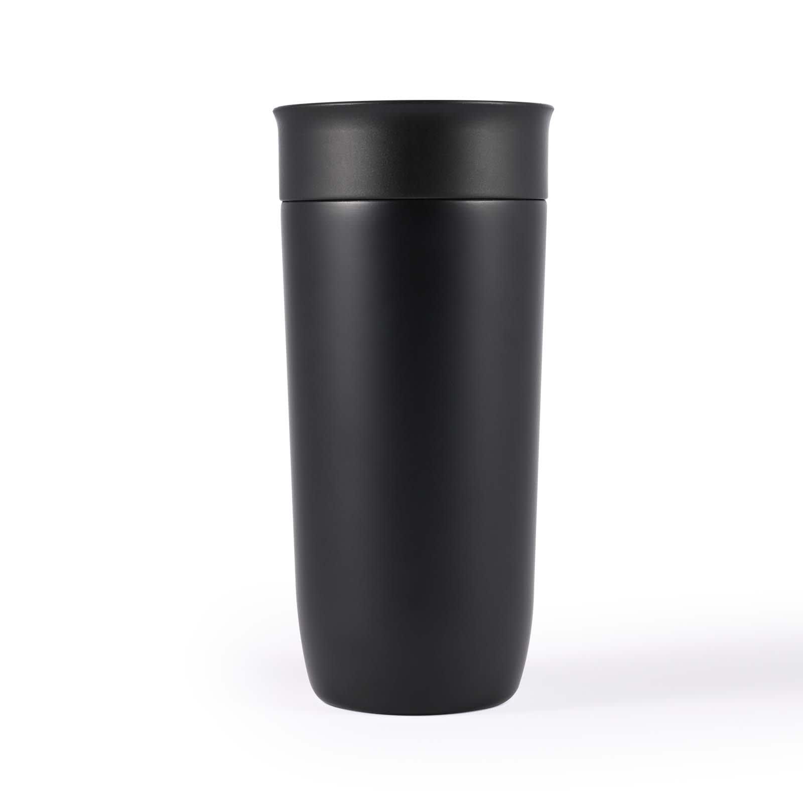 Flair Stainless Steel Coffee Cup – 360ml Double-Walled Vacuum Insulated Mug, Secure Screw Lid with Push-Button Feature, Keeps Drinks Hot or Cold for 6 Hours, BPA-Free, Car Cup Holder Friendly