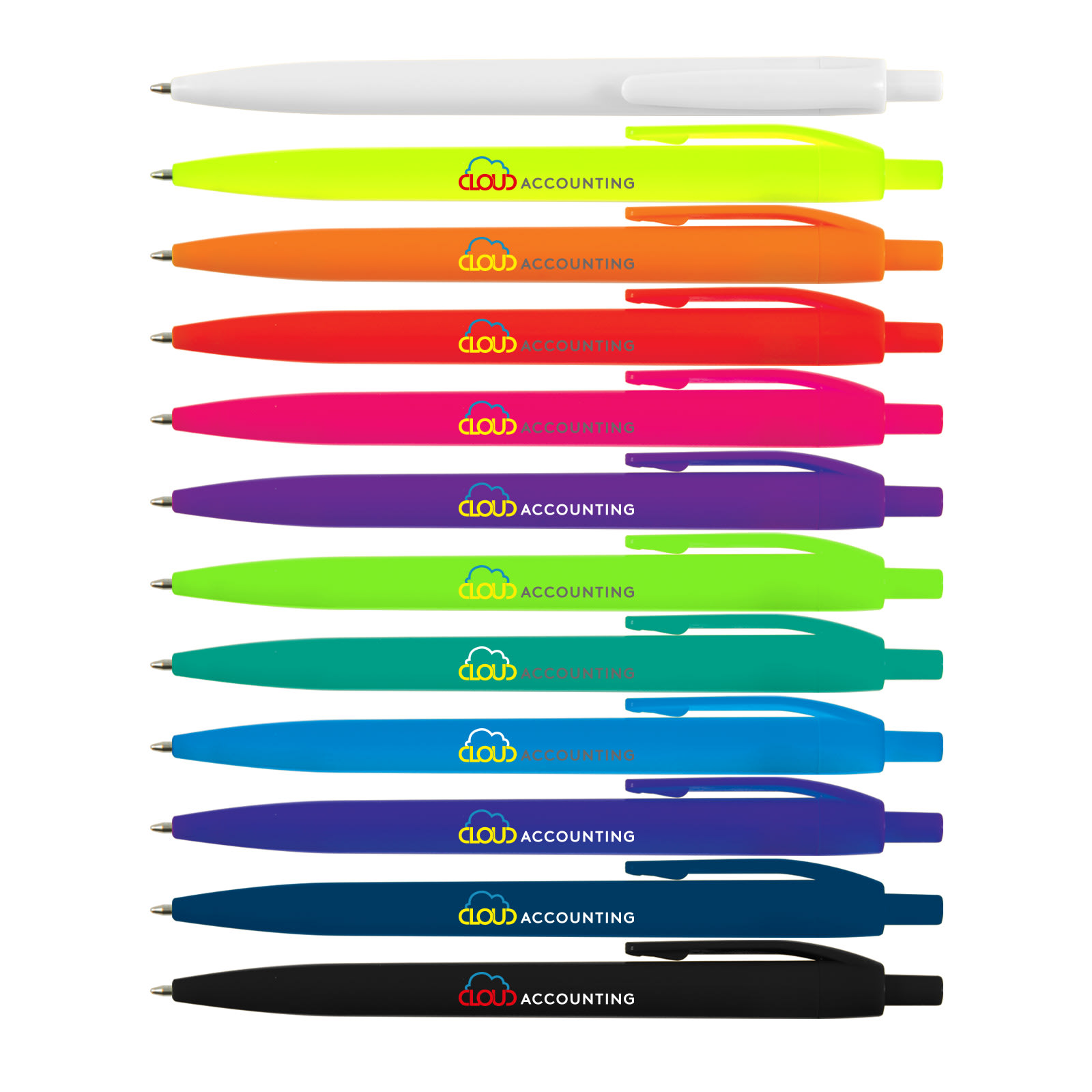 Javelin Pen – Sleek Push-Button Ballpoint Pen with Glossy Barrel, 2.1km Writing Distance, Durable ABS Construction, and Black Ink – Available in Vibrant Colours