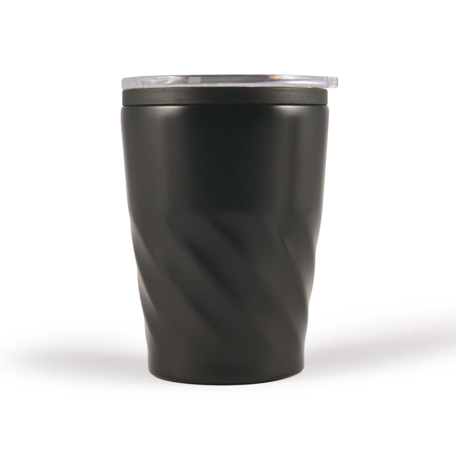 Aztec Coffee Cup – 300ml Double-Wall Stainless Steel Mug with Black Liner, Splash-Proof Sliding Closure, Foam Base Protector, BPA-Free, Gift-Ready Kraft Box