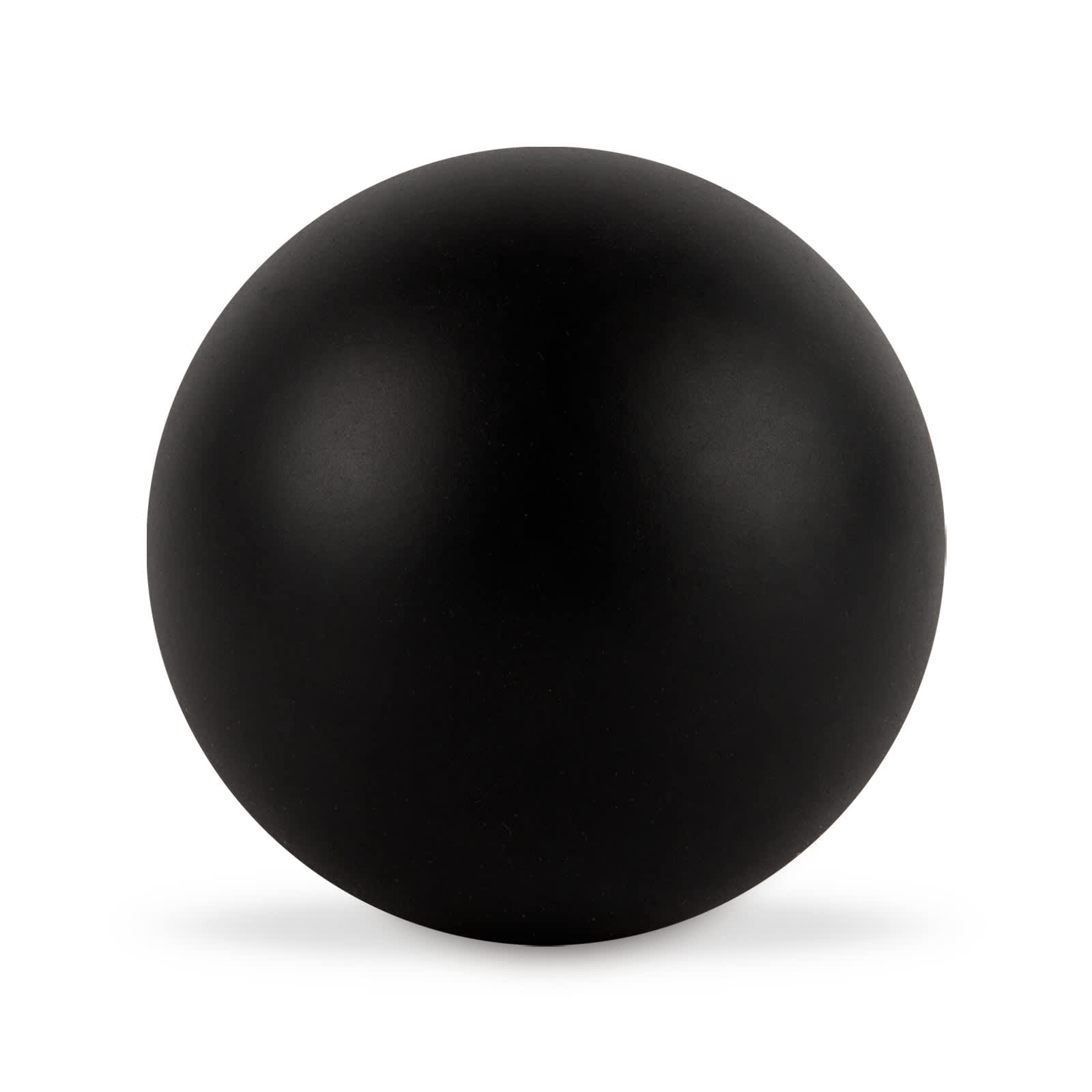 A black Hi Bounce Ball featuring a smooth, round design.